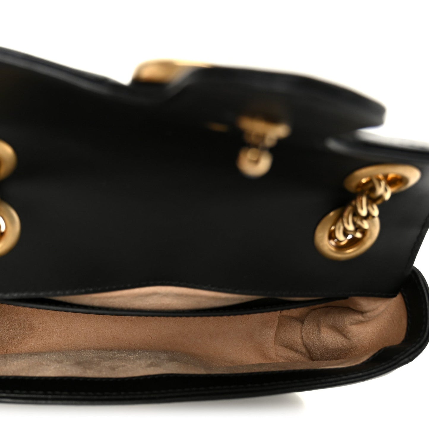 Calfskin Matelasse Mini GG Marmont Shoulder Bag Black