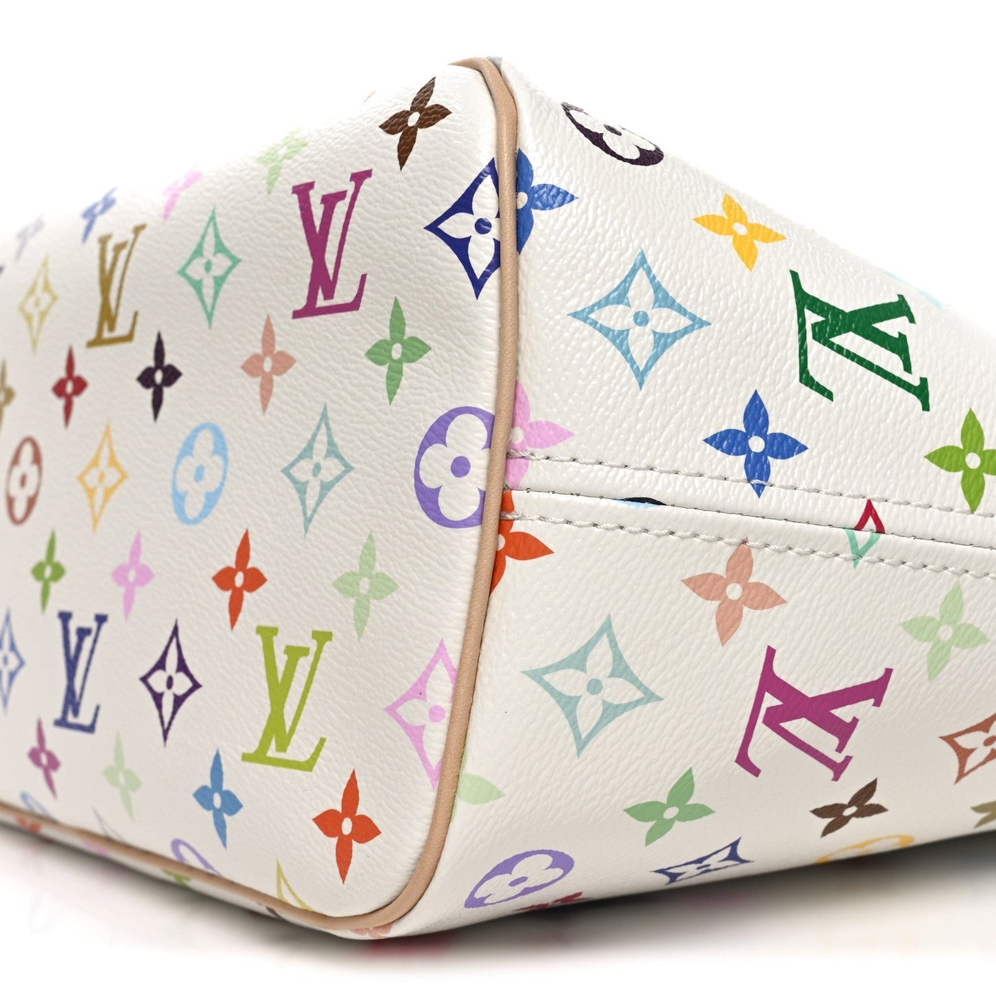 LV X TM Monogram Multicolor Neverfull MM White