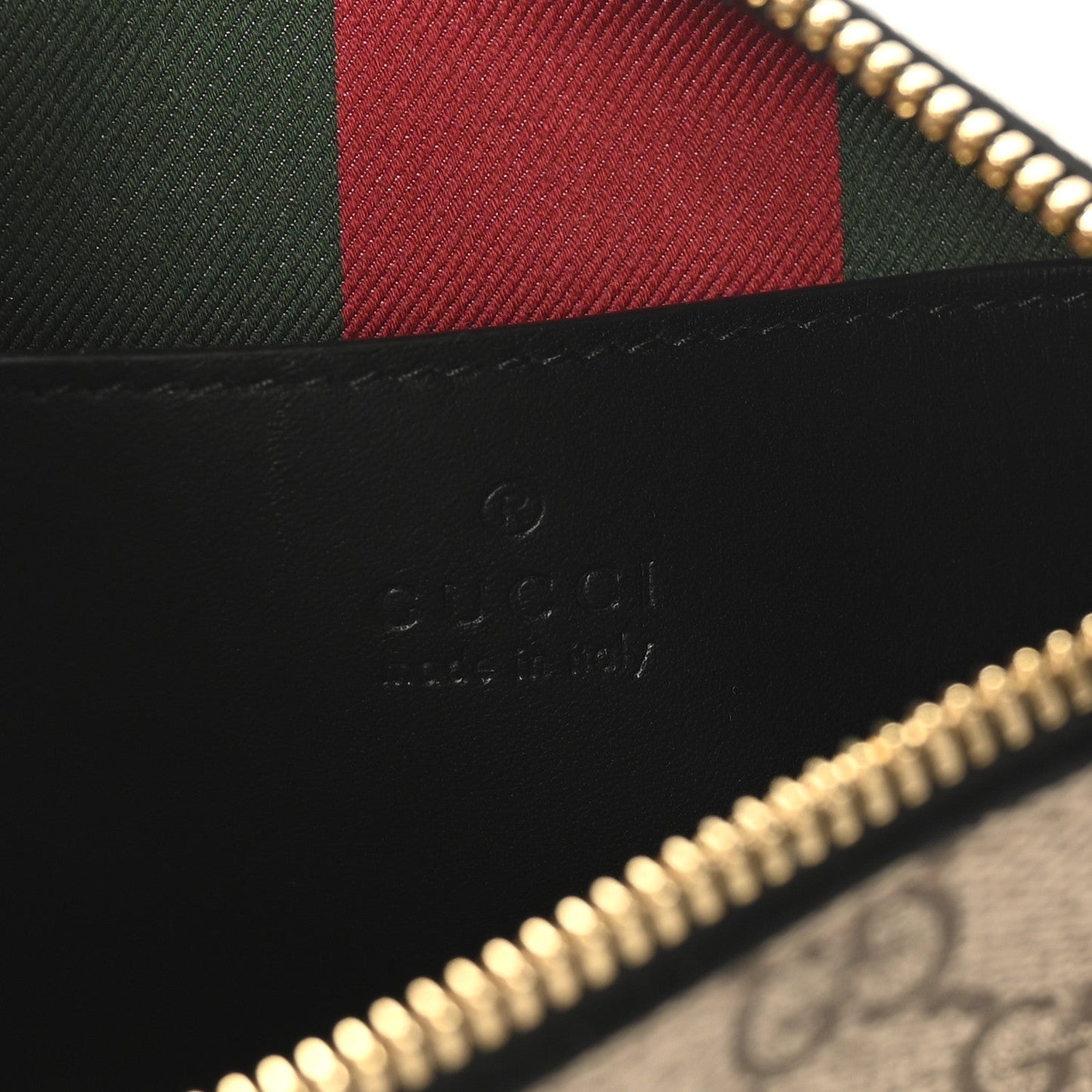 GG Supreme Monogram Textured Calfskin Small Emblem Shoulder Bag Beige Black