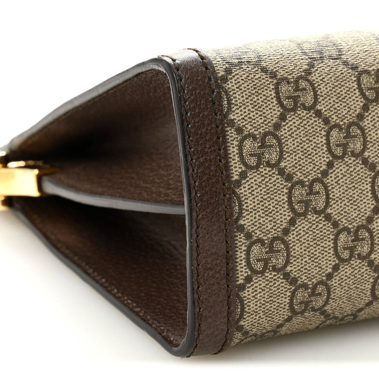 GG Supreme Monogram Web Medium Ophidia Chain Shoulder Bag Brown