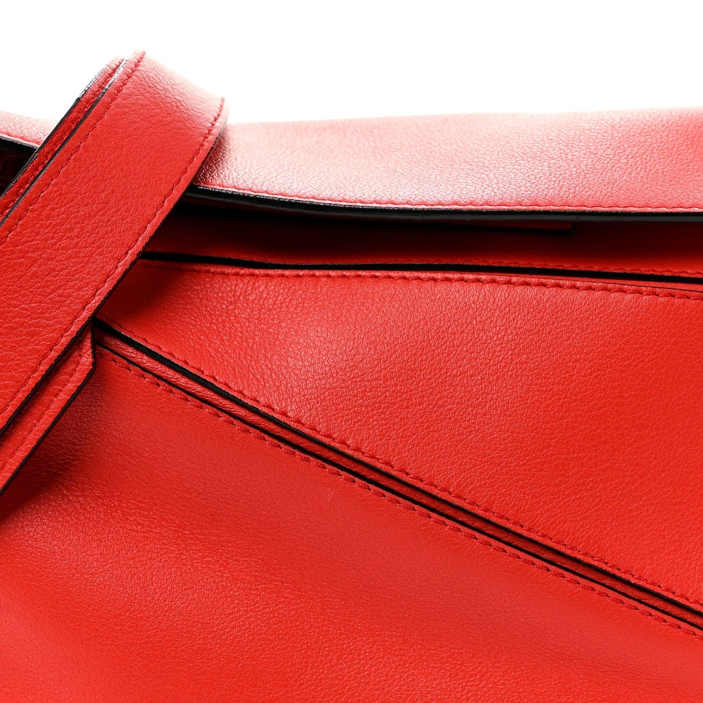 Calfskin Small Puzzle Bag Scarlet