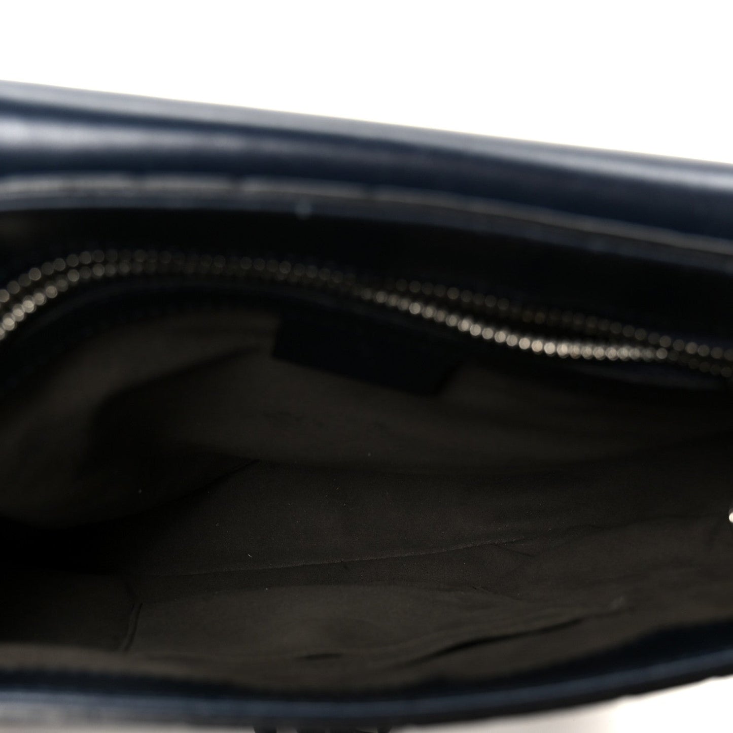 Guccissima Signature Single Buckle Flap Messenger Bag Navy