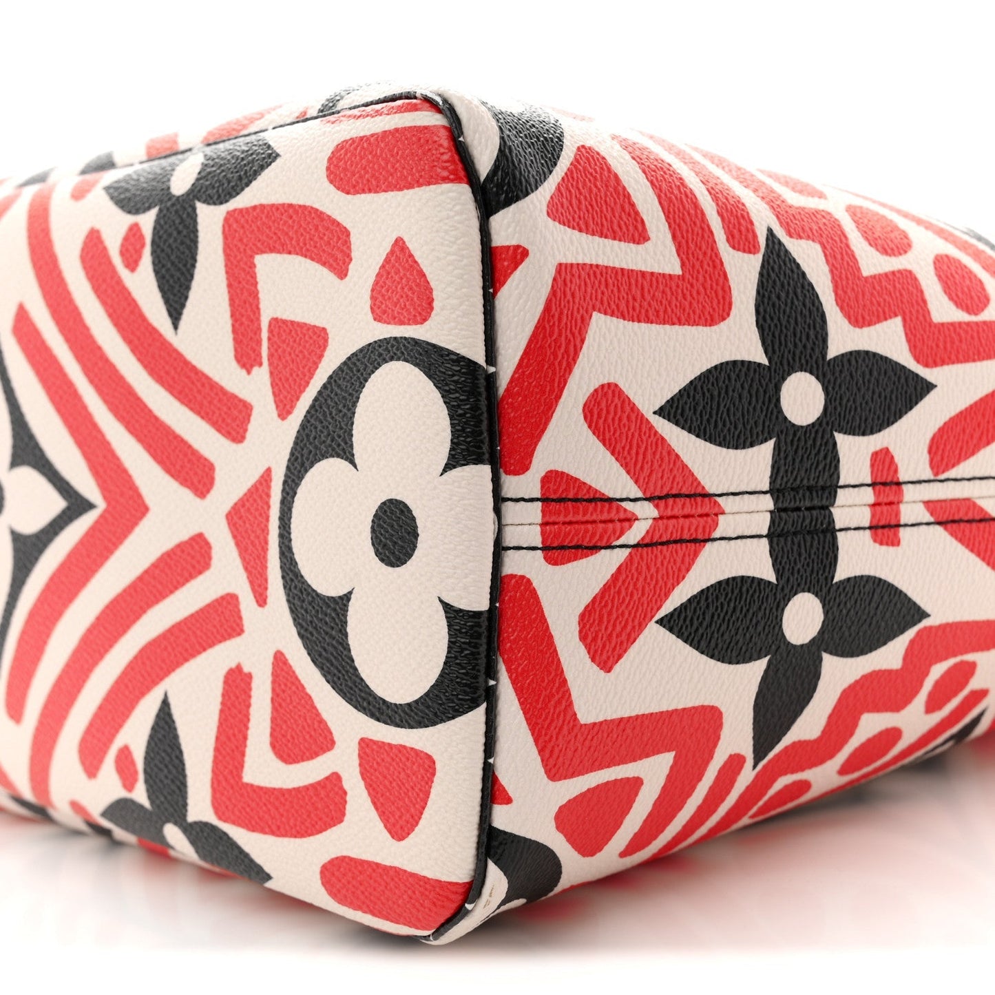 Monogram Giant Crafty Neverfull MM Creme Rouge Black