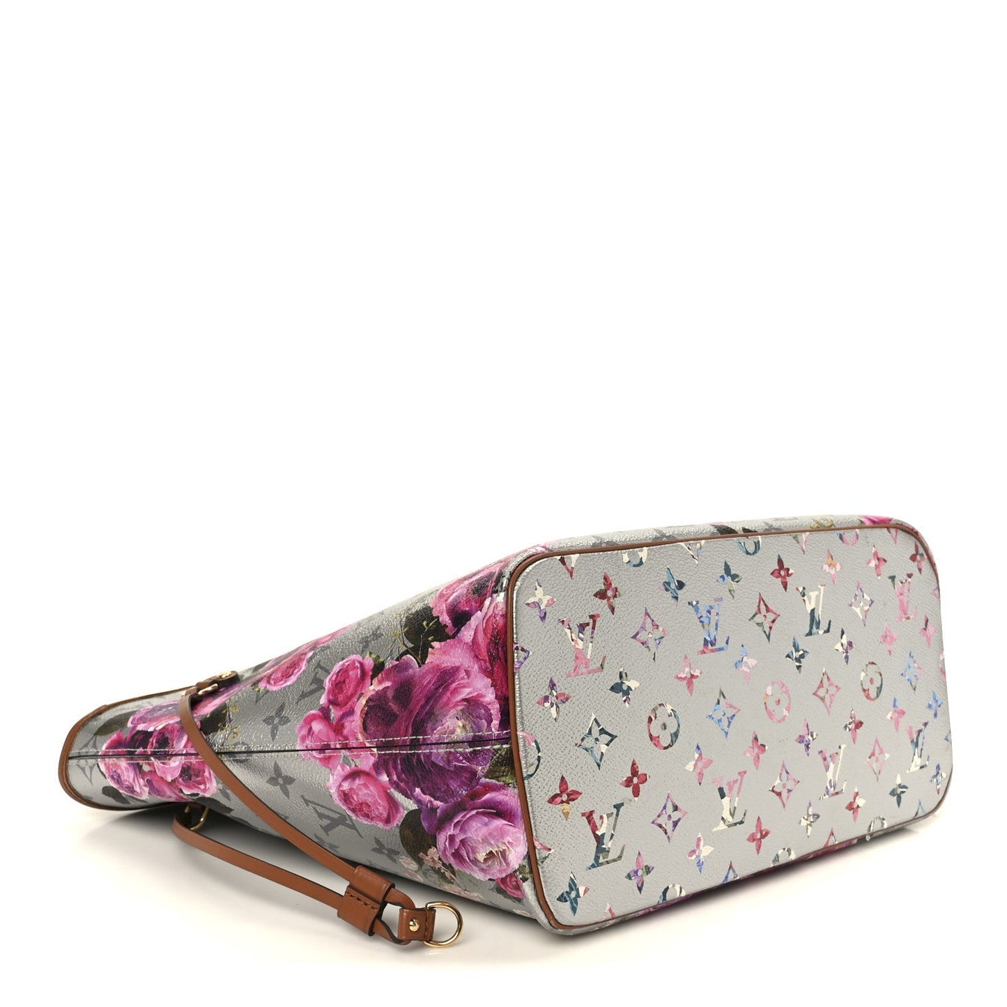 Metallic Monogram LV Garden Neverfull MM Silver