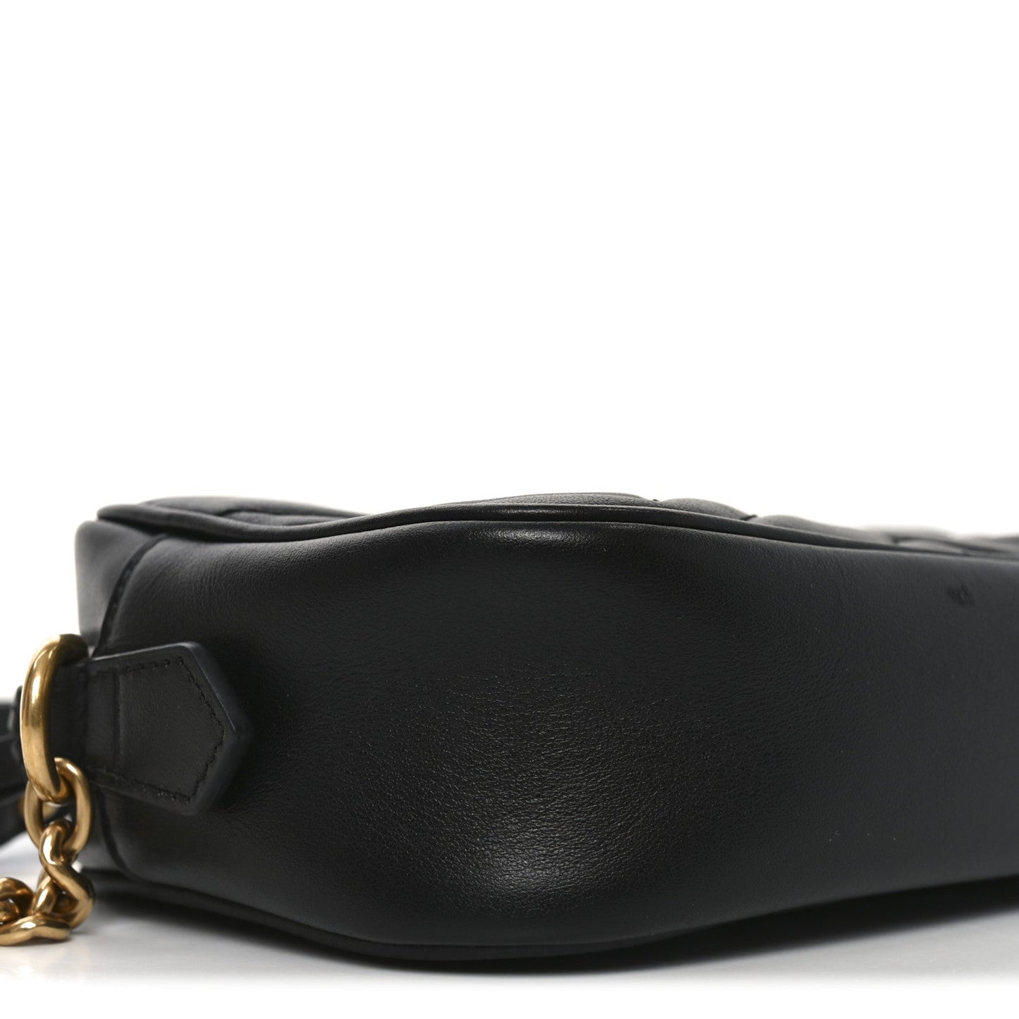 Calfskin Matelasse Mini GG Marmont Chain Shoulder Bag Black