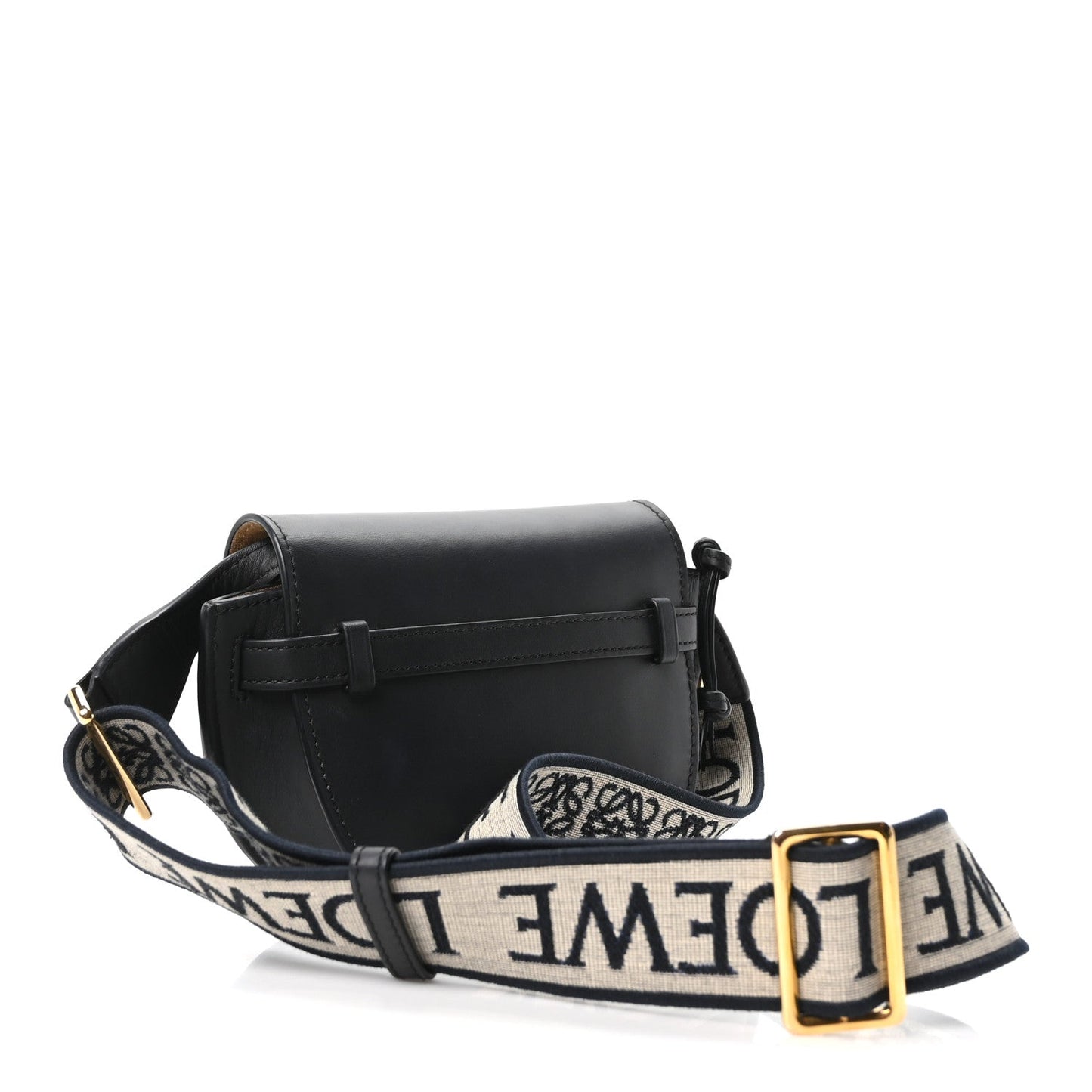 Calfskin Jacquard Mini Gate Dual Bag Black