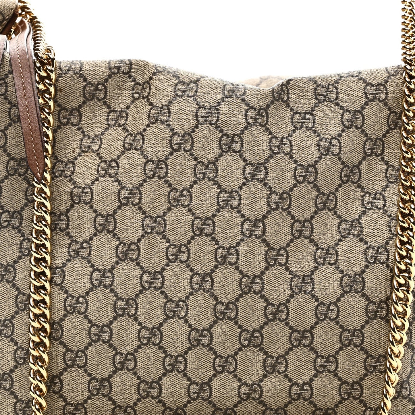 GG Supreme Monogram Large Linea A Hobo Light Brown