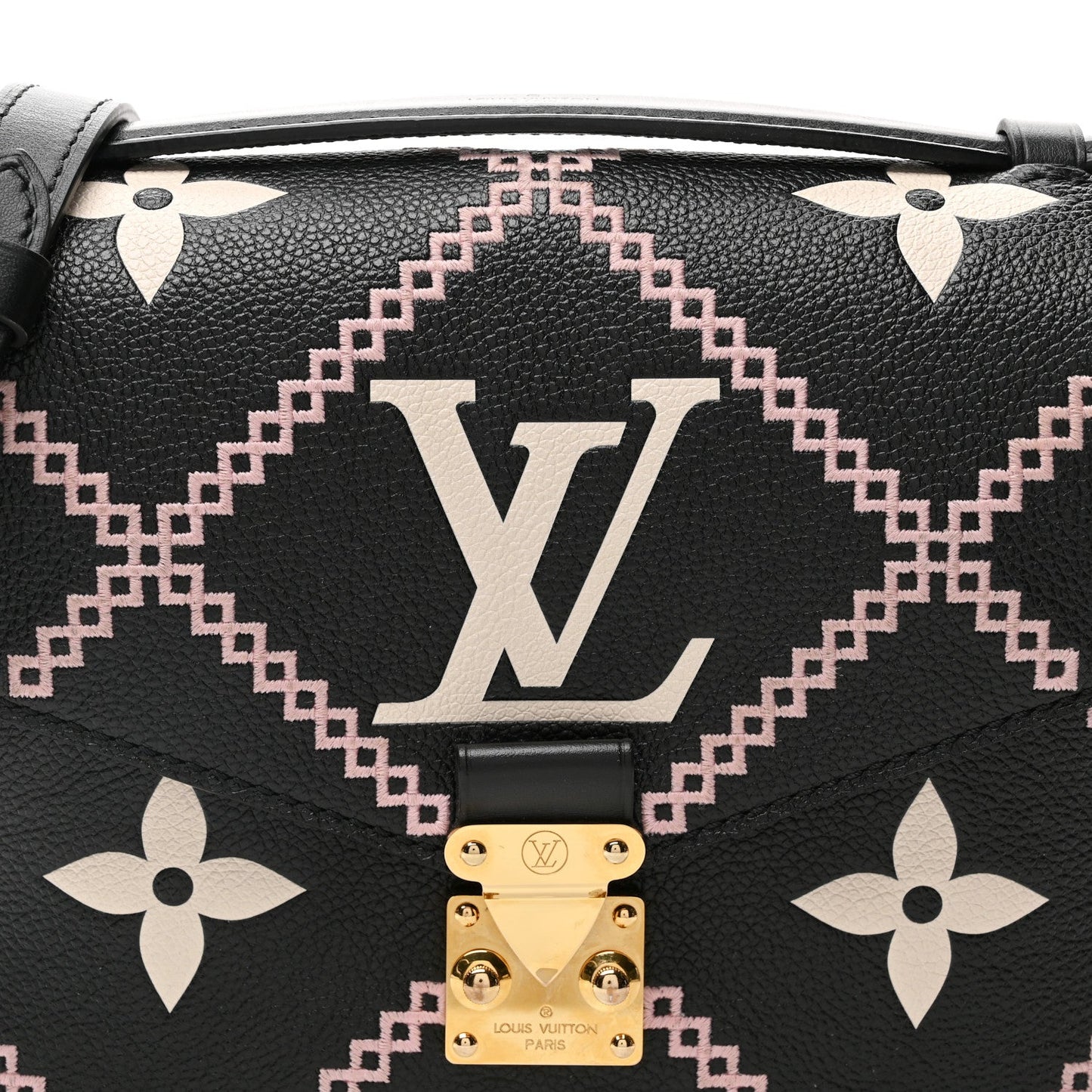 Empreinte Monogram Giant Broderies Pochette Metis Black
