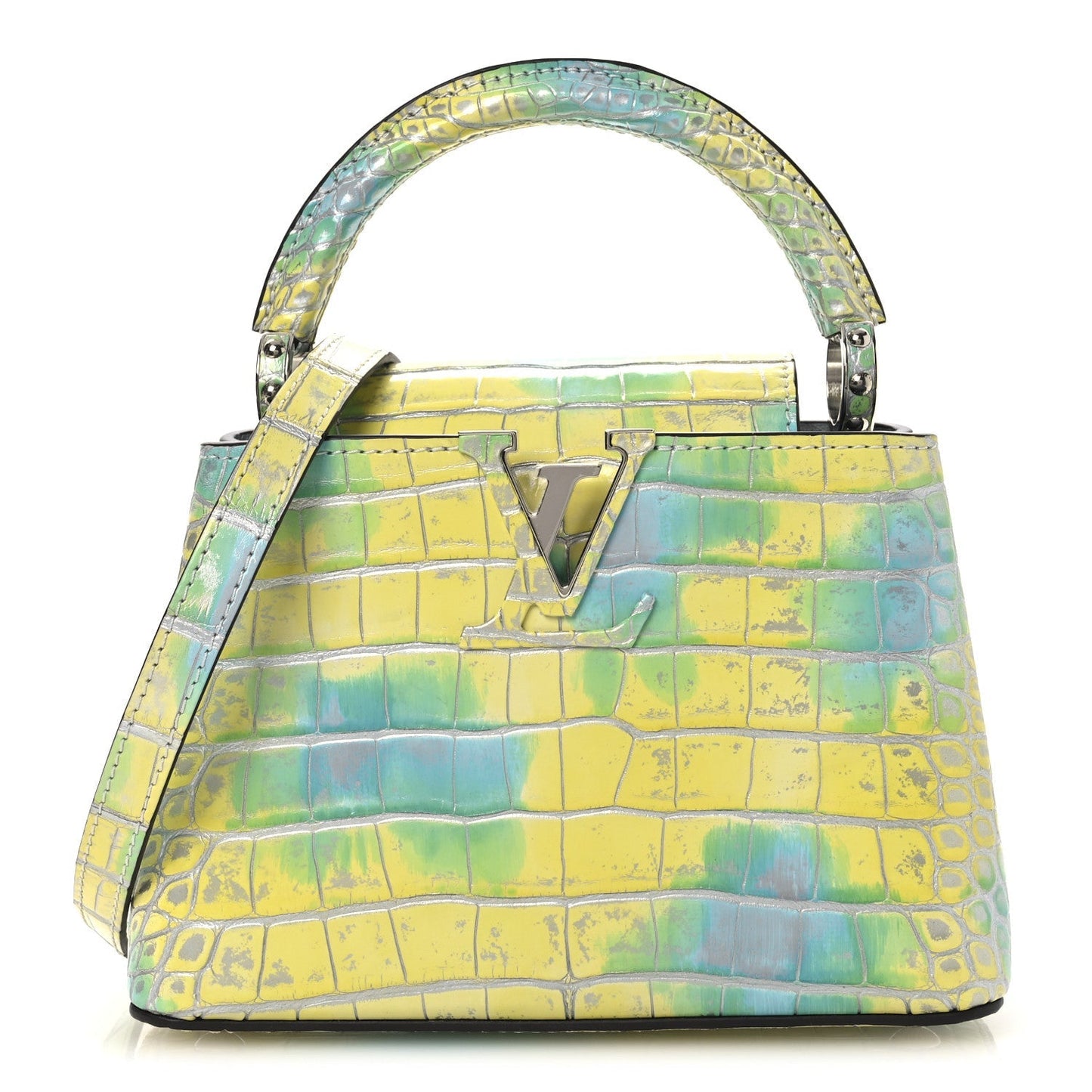 Crocodile Mini Capucines  Yellow Blue
