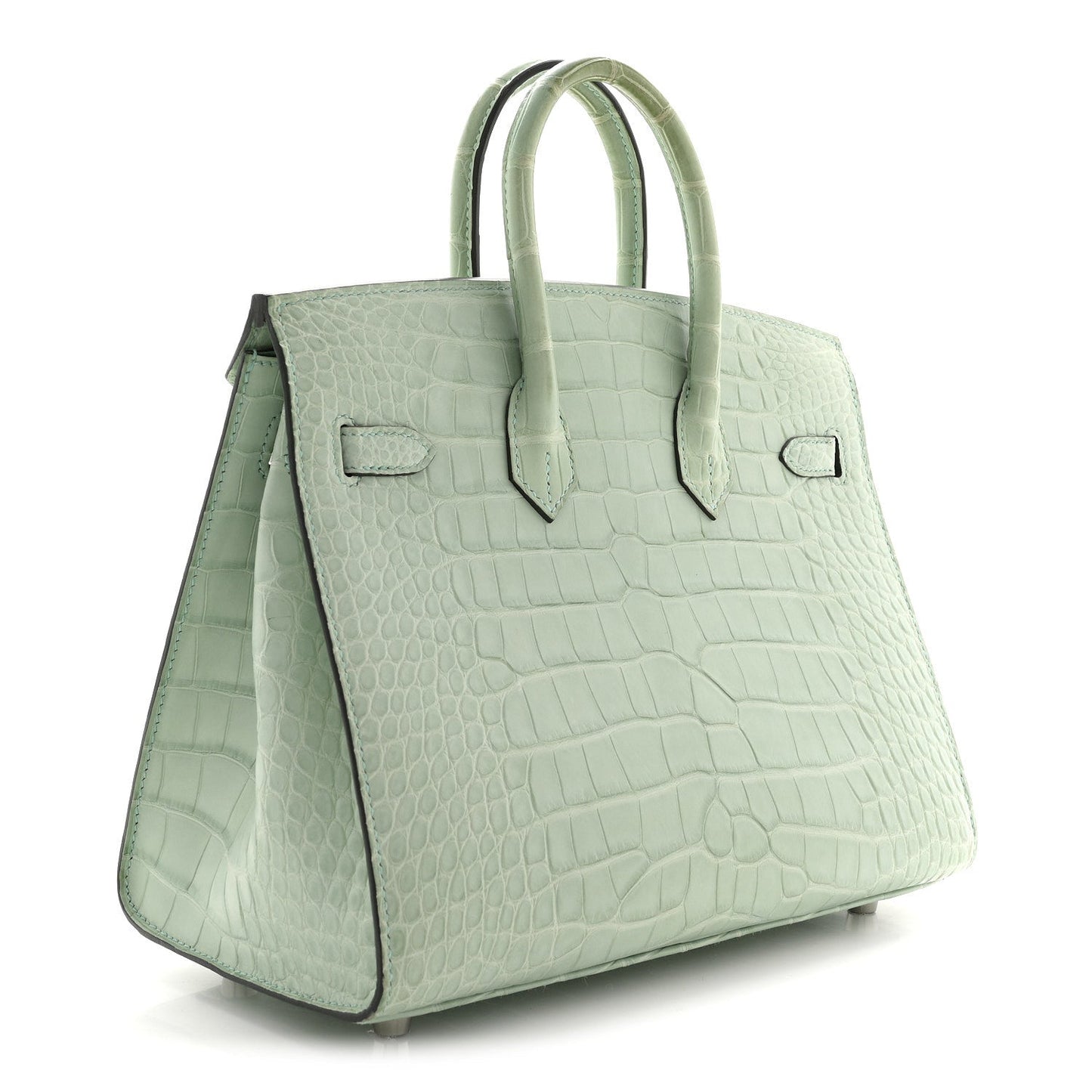 Matte Alligator Birkin Sellier 25 Vert D'eau