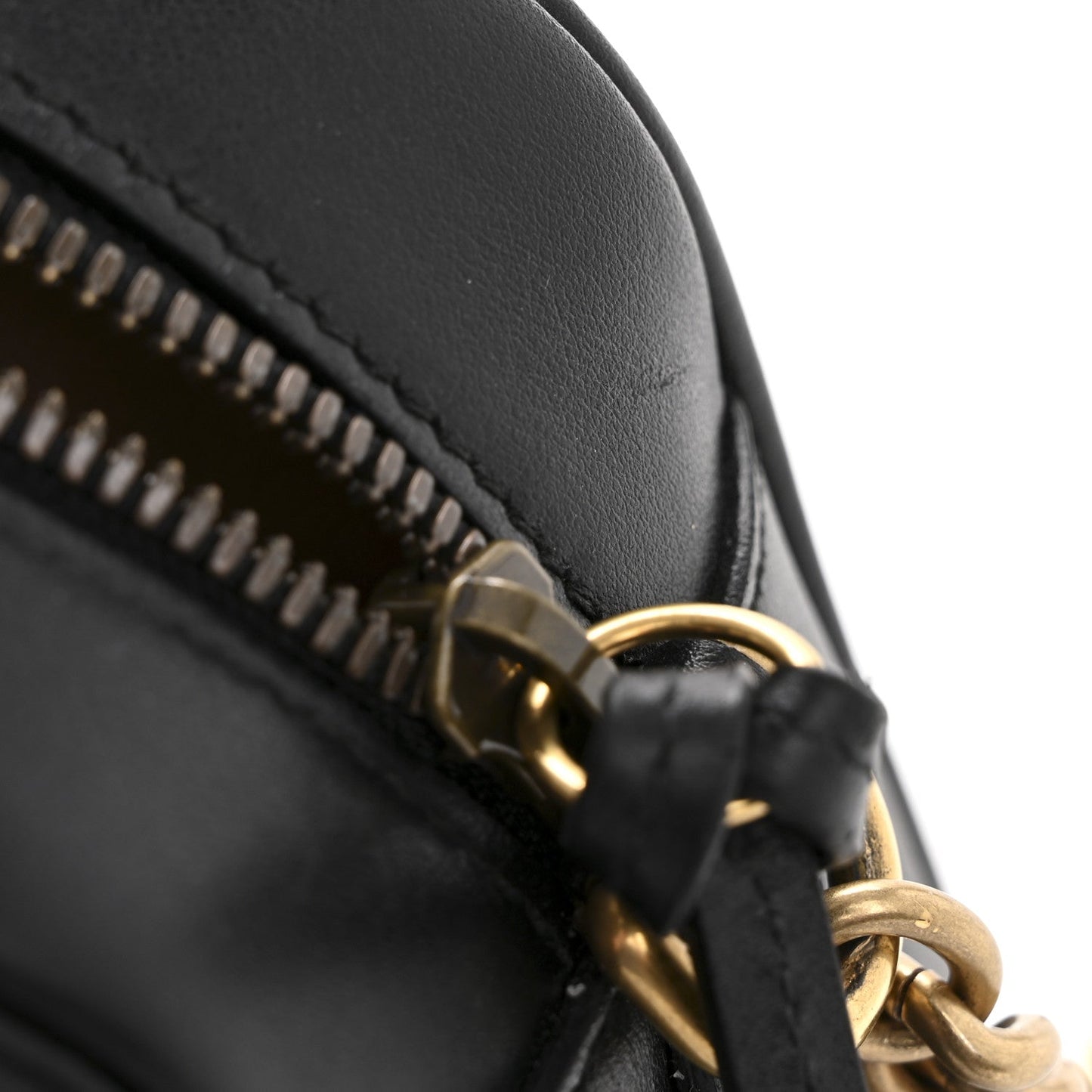 Calfskin Matelasse Small GG Marmont Chain Shoulder Bag Black