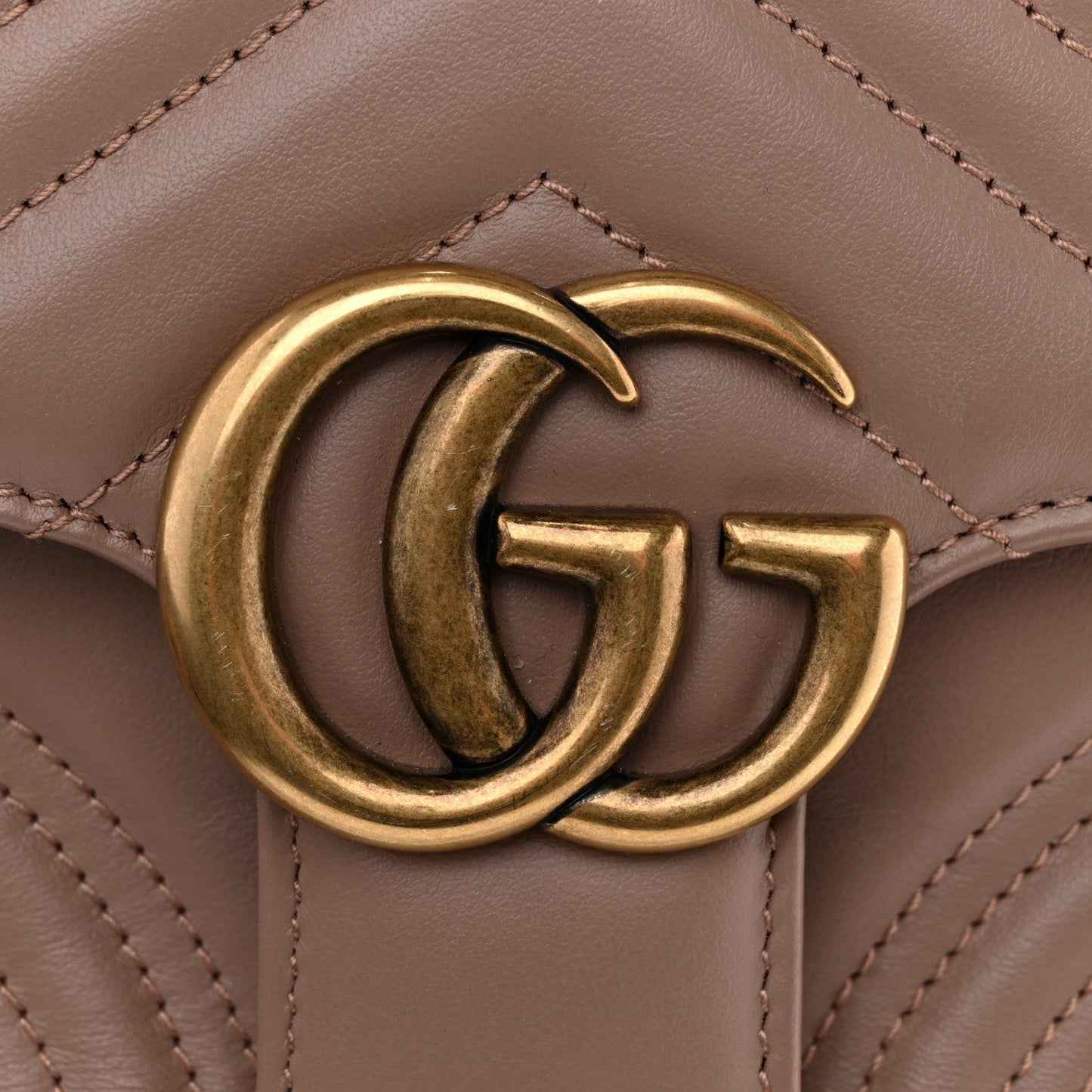 Calfskin Matelasse Mini GG Marmont Top Handle Shoulder Bag Porcelain Rose