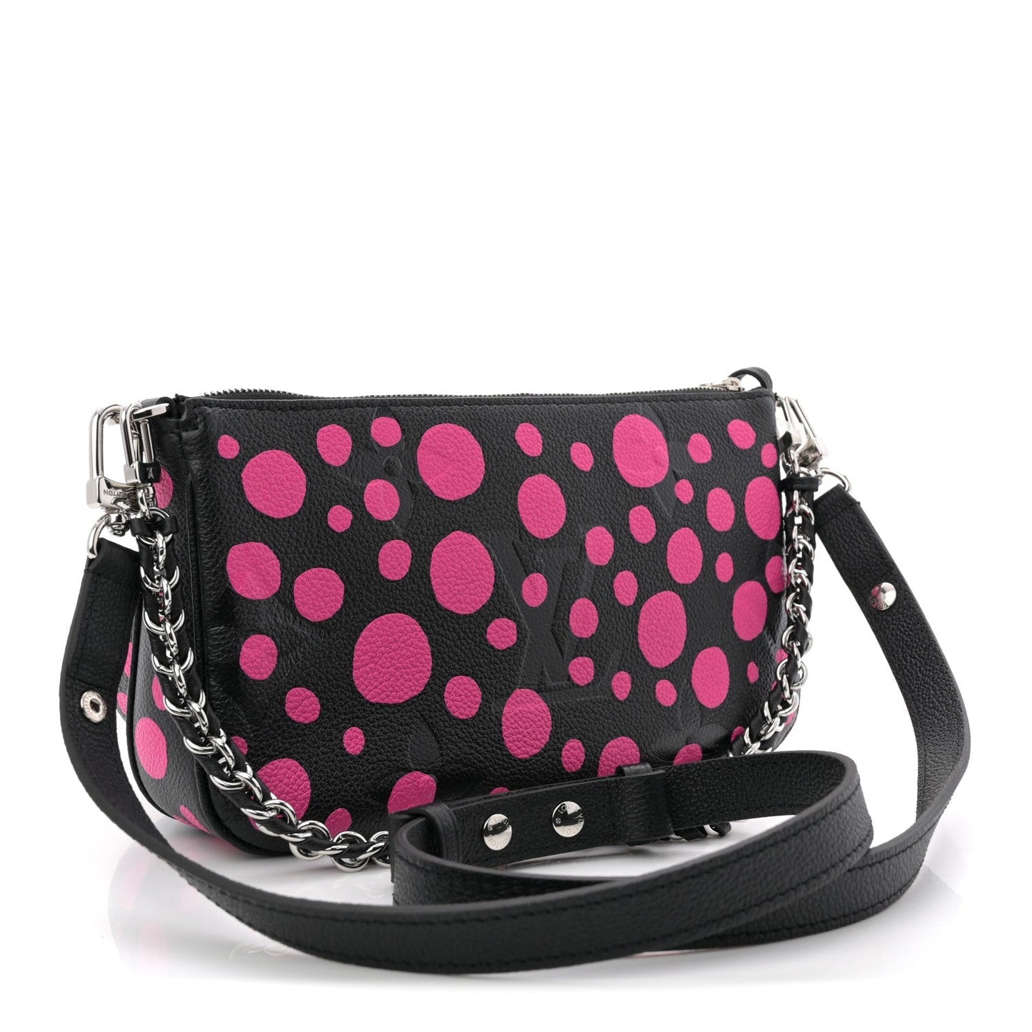 LV X YK Empreinte Multi Pochette Accessories Black Fuchsia