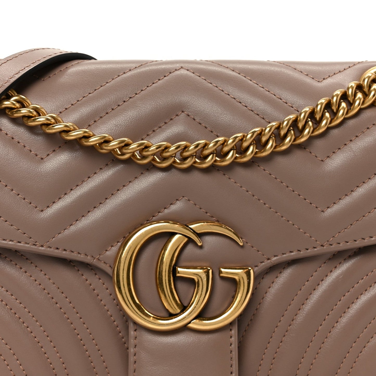 Calfskin Matelasse Small GG Marmont Shoulder Bag Porcelain Rose