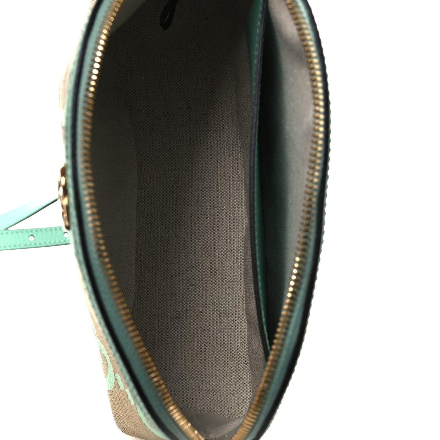 Monogram Jumbo GG Textured Dollar Calfskin Small Ophidia Dome Shoulder Bag Beige Pepperlight Mint