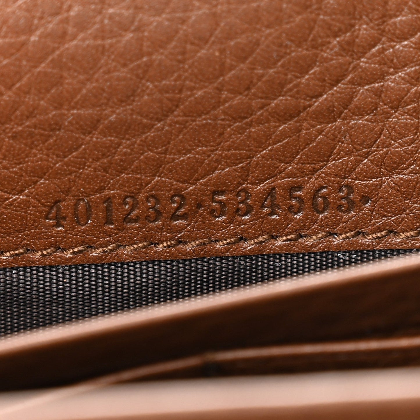 Cellarius Calfskin GG Marmont Chain Wallet Nut Brown