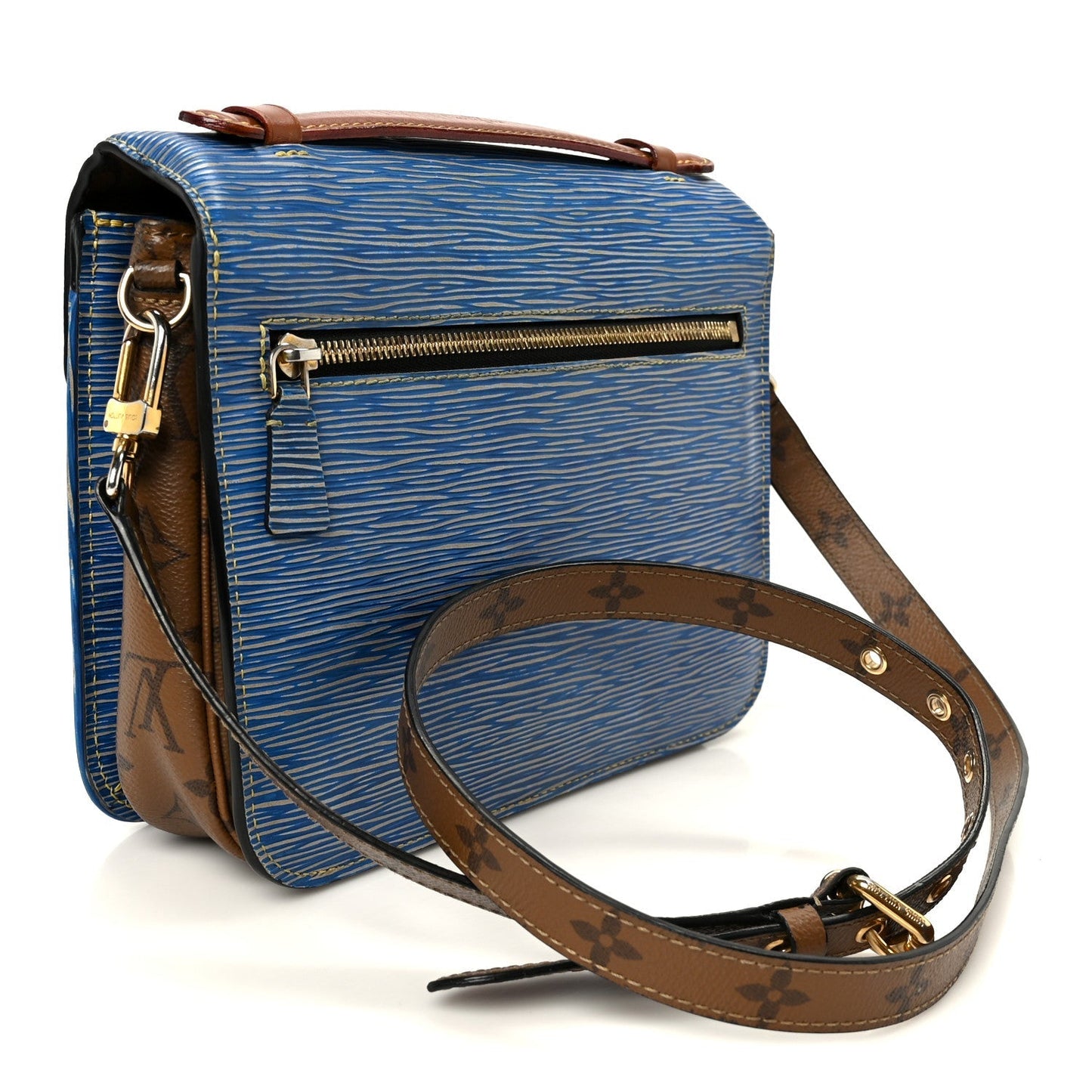Epi Reverse Monogram Pochette Metis Denim Light