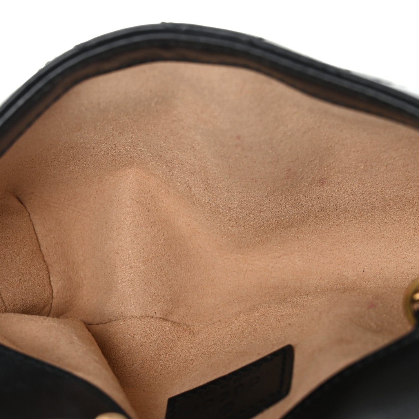 Calfskin Matelasse Super Mini GG Marmont Shoulder Bag Black