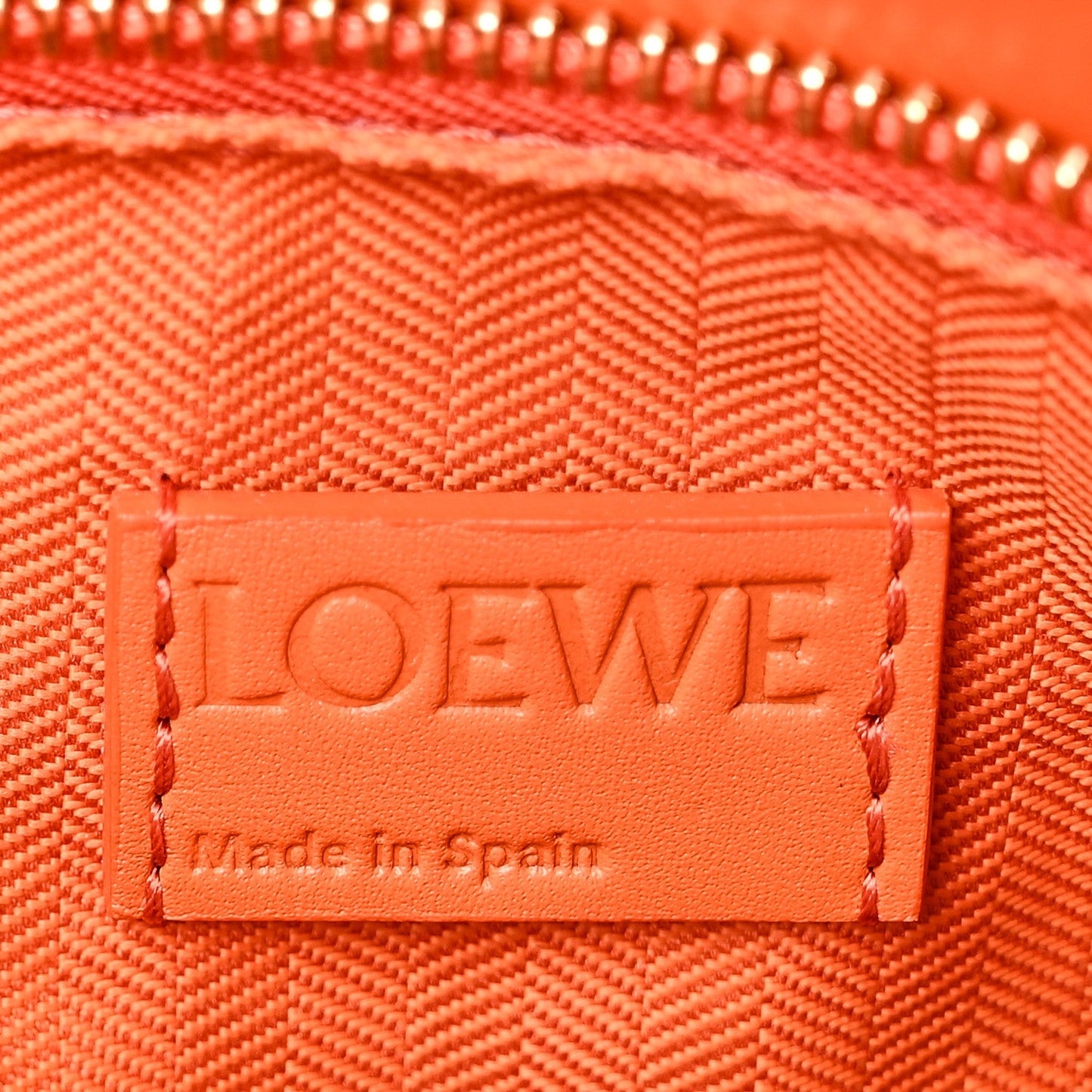 Satin Calfskin Small Puzzle Bag Orange