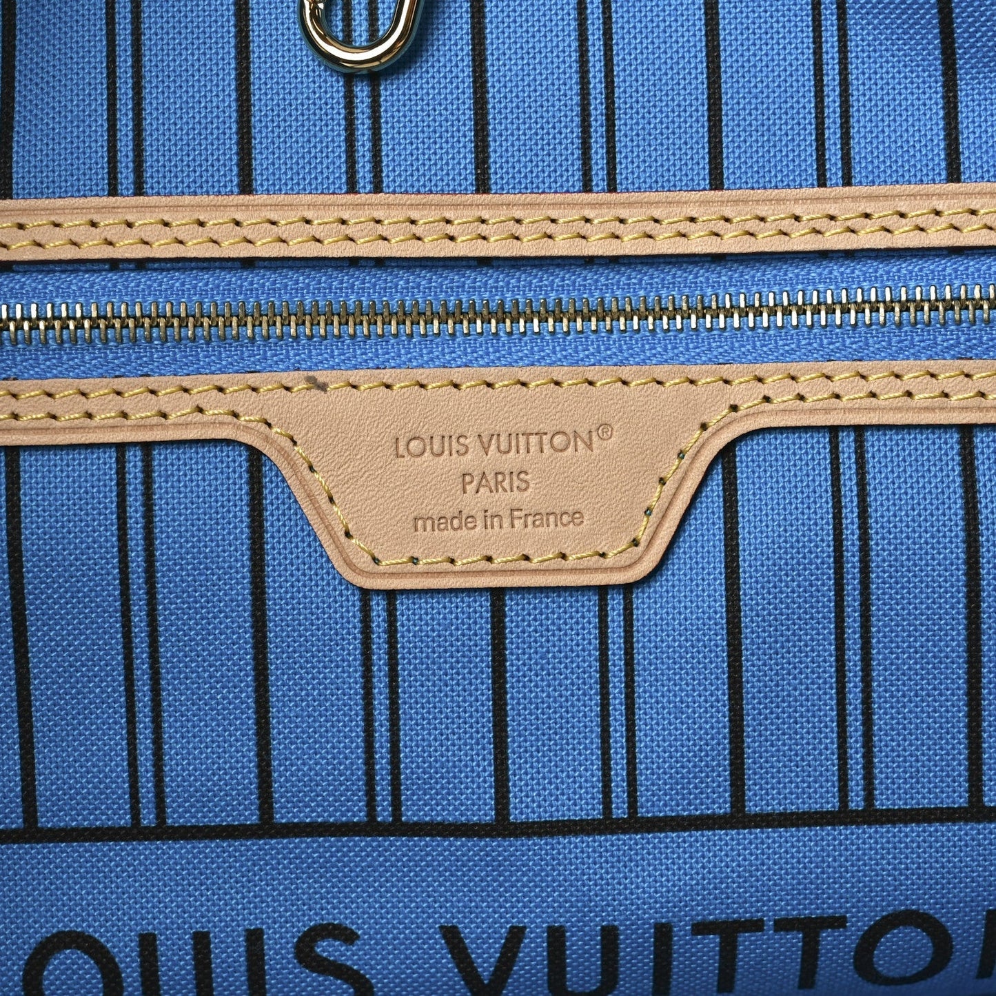 Monogram Inside Out Neverfull Bandouliere MM Gaston Blue