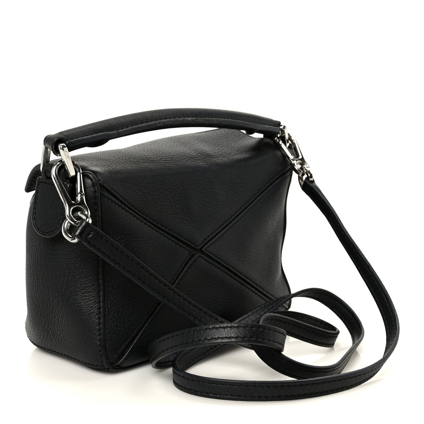 Calfskin Mini Puzzle Bag Black