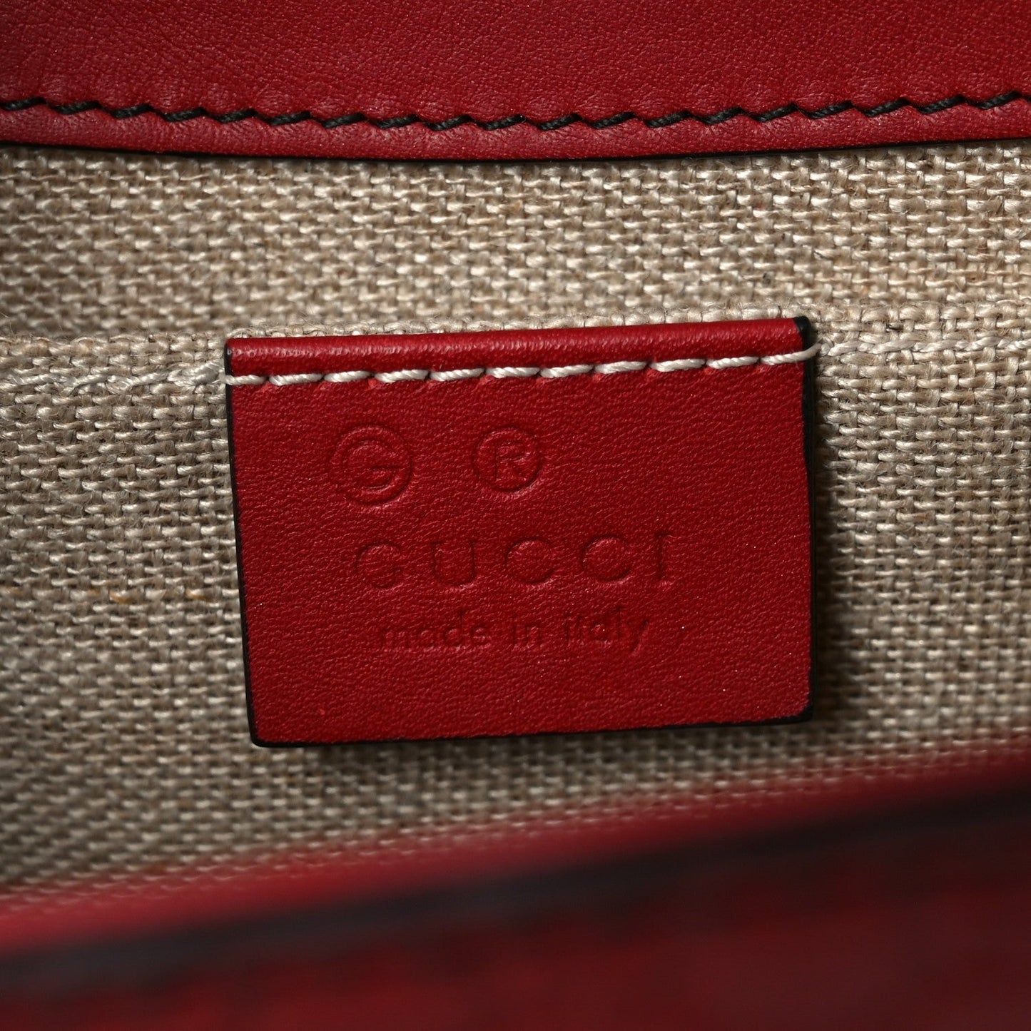 Microguccissima Medium Emily Chain Shoulder Bag Red