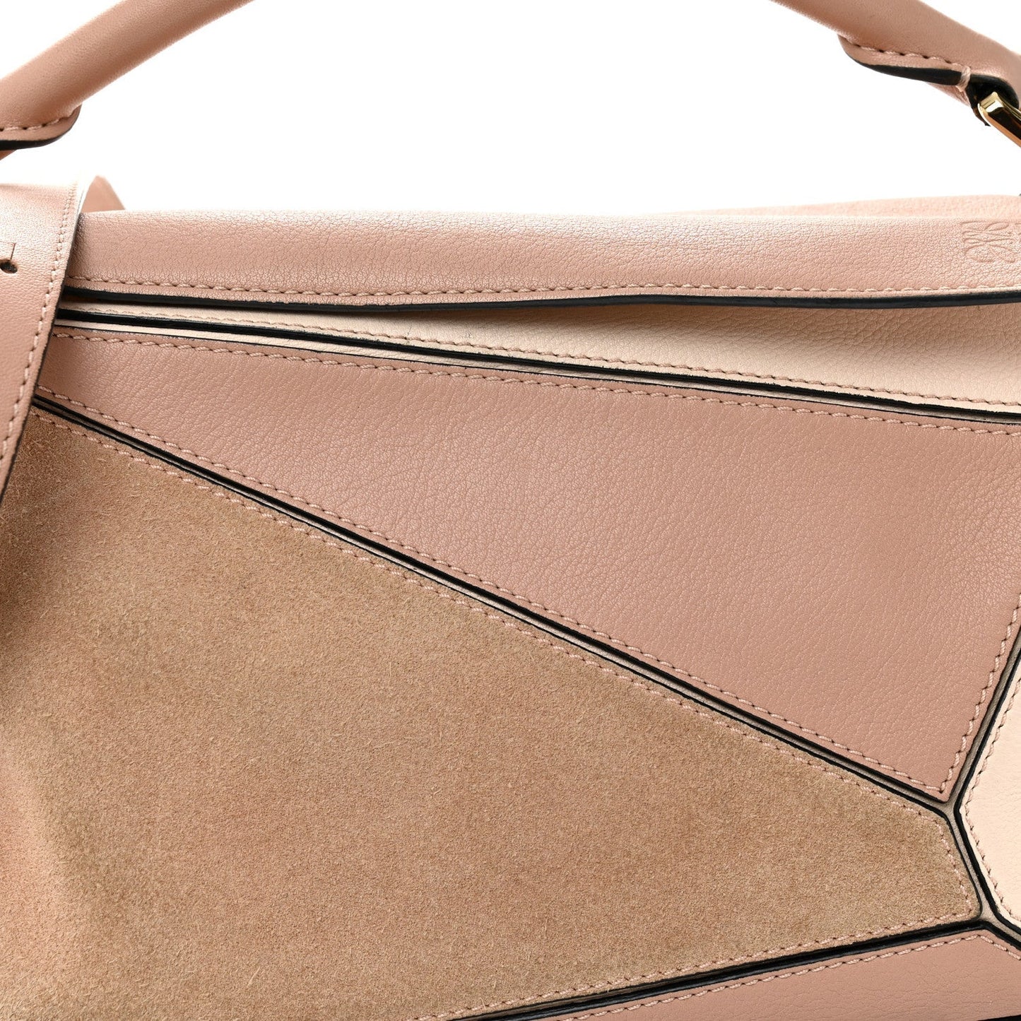 Calfskin Suede Small Puzzle Bag Blush