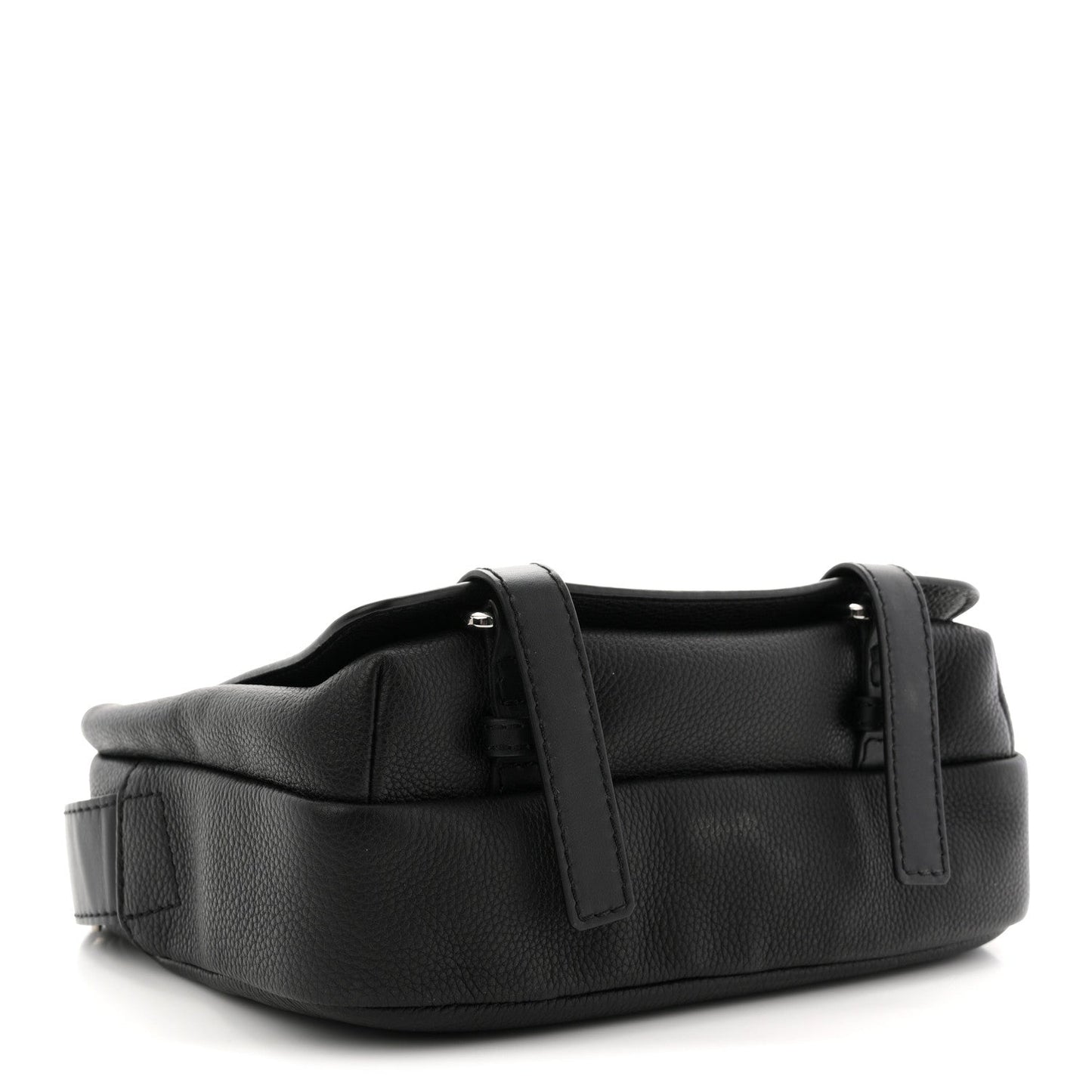 Soft Grained Calfskin XS Military Messenger Bag Black