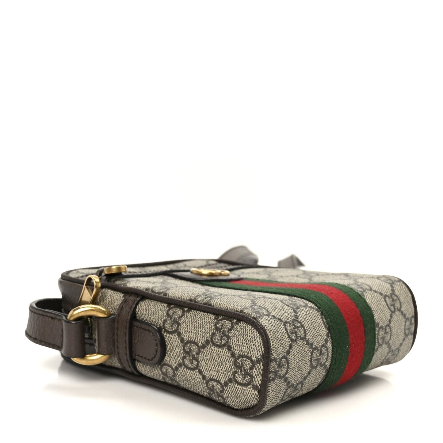 GG Supreme Monogram Web Mini Ophidia Messenger Brown