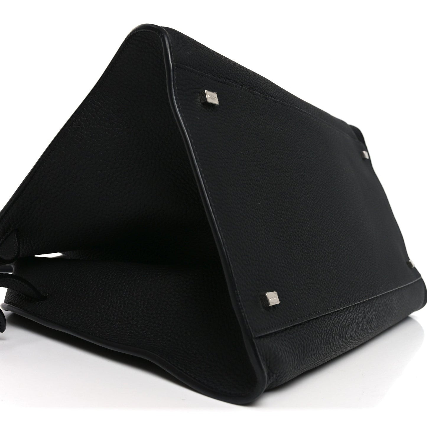 Matte Grained Calfskin Soft Margaux 15 Black