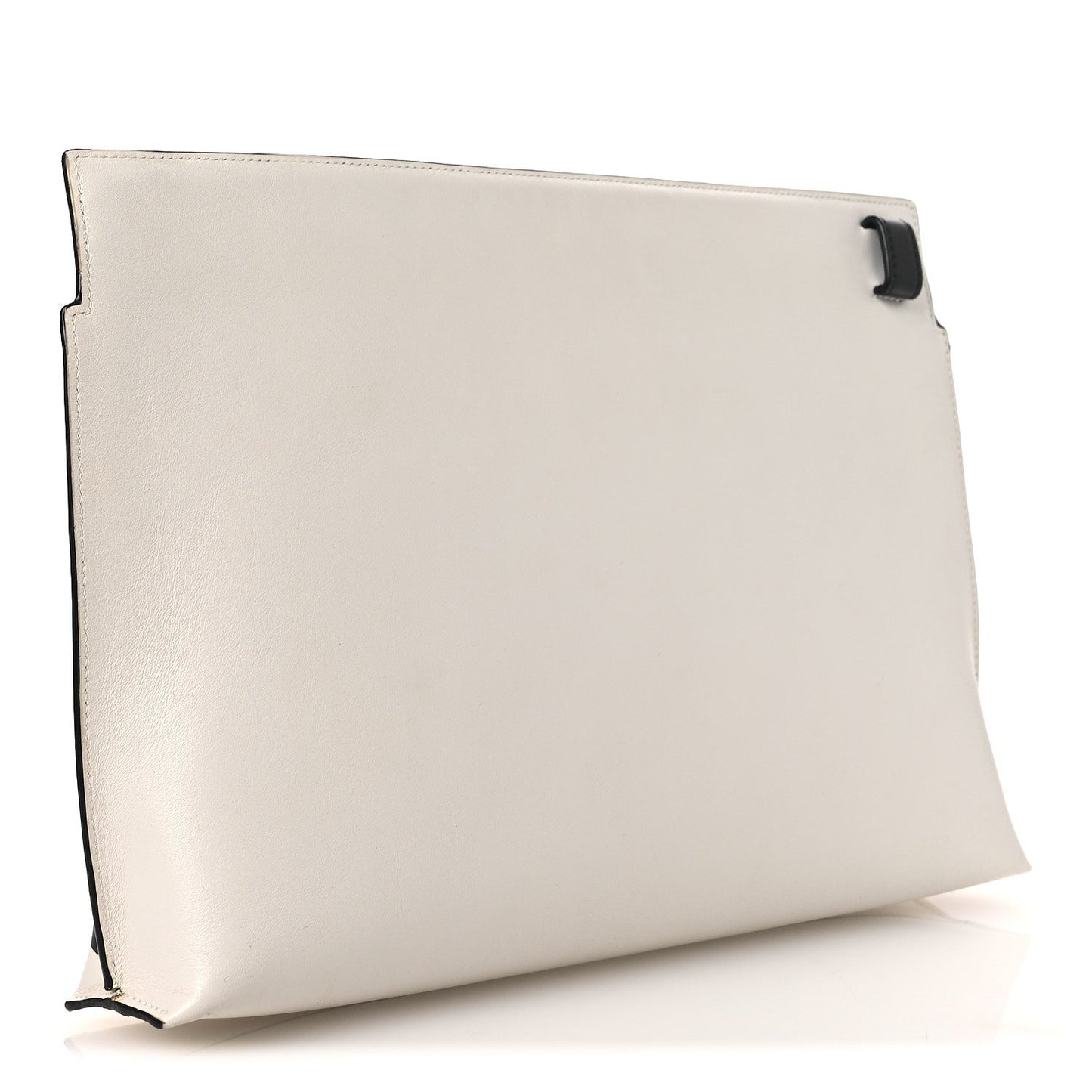 Calfskin Mushroom T Pouch Bag White
