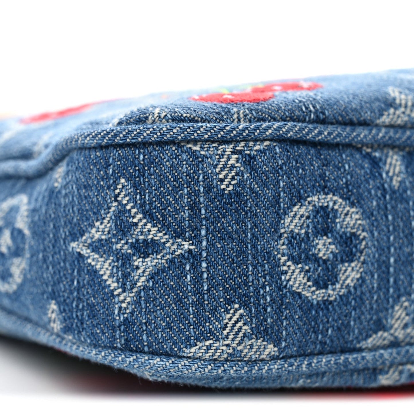 LV X TM Monogram Denim Cerises Pochette Accessories Blue