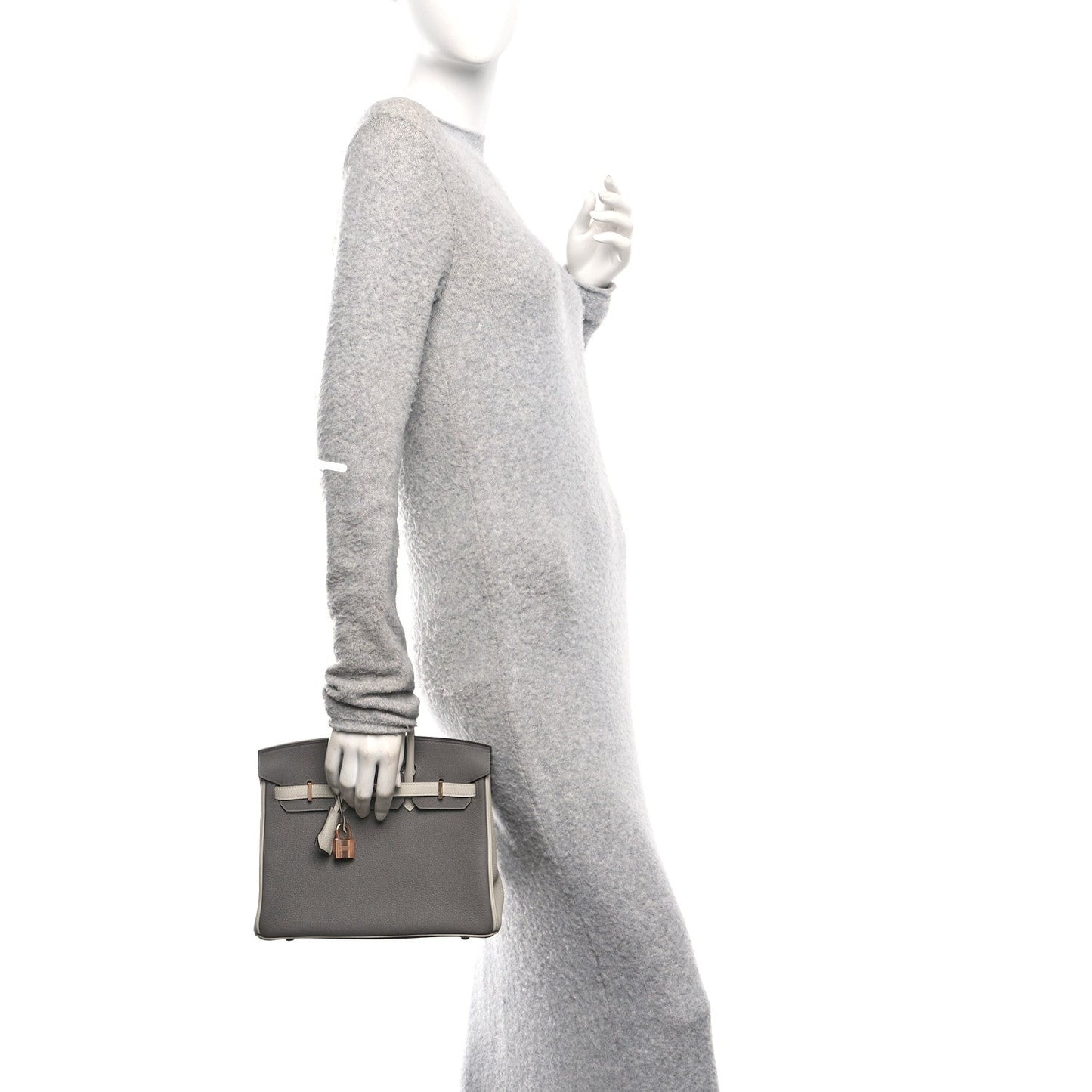 Togo Horseshoe Birkin 25 Gris Tourterelle Gris Perle