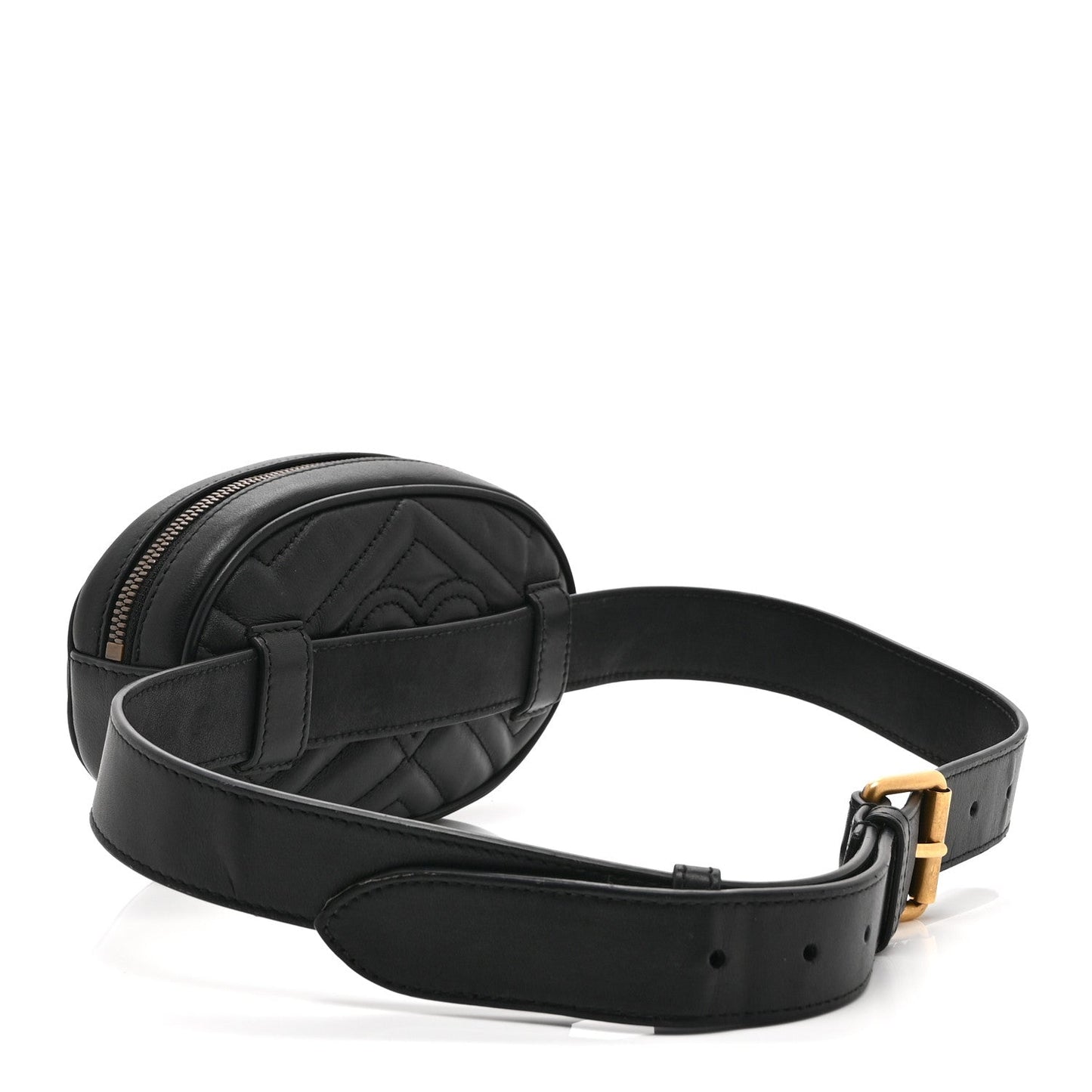 Calfskin Matelasse GG Marmont Belt Bag 85 34 Black