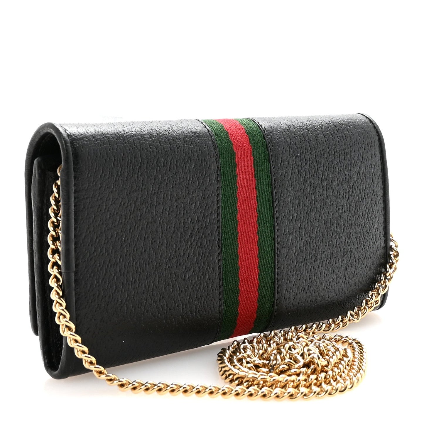 Dollar Calfskin Web Ophidia Wallet On Chain Black