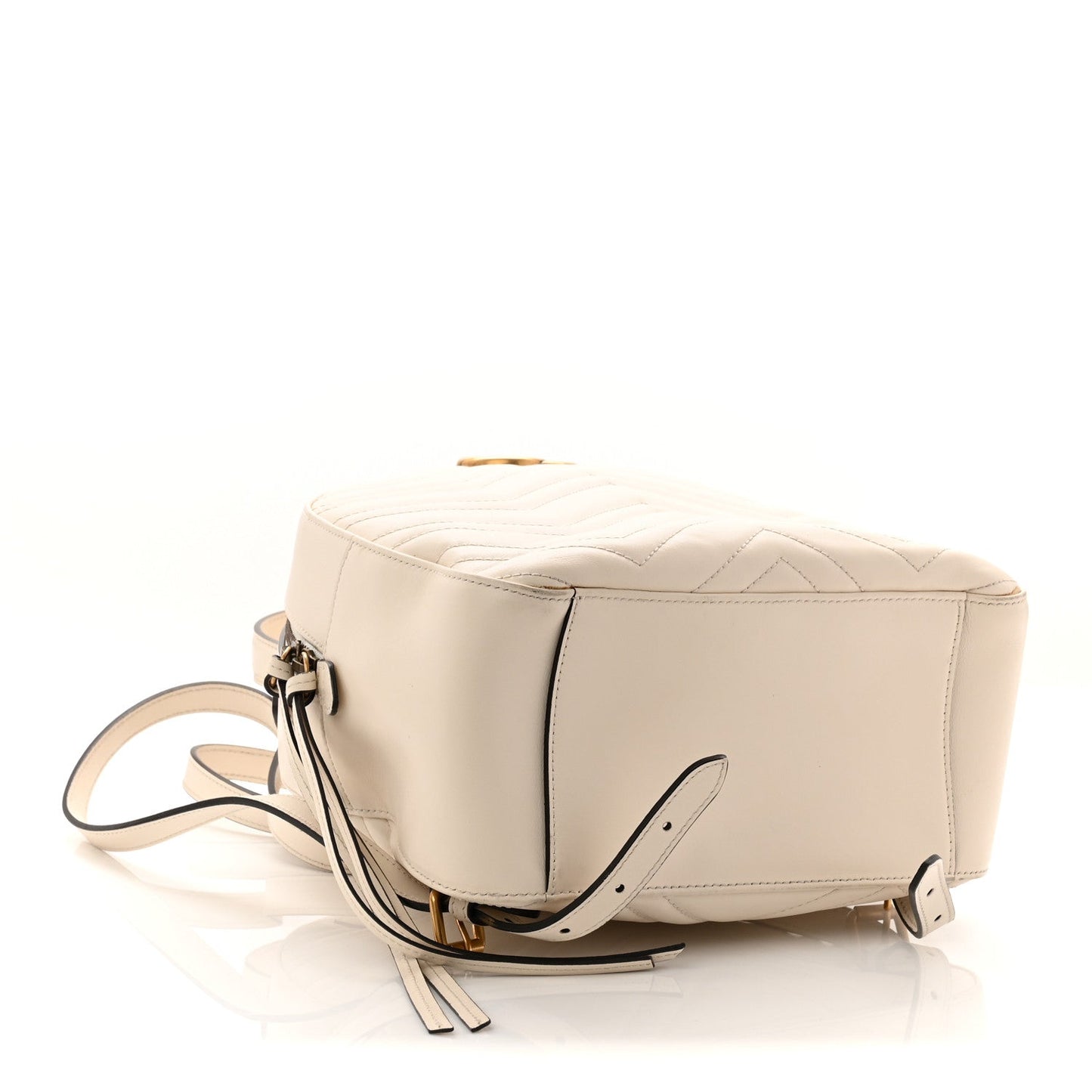 Calfskin Matelasse GG Marmont Dome Backpack White
