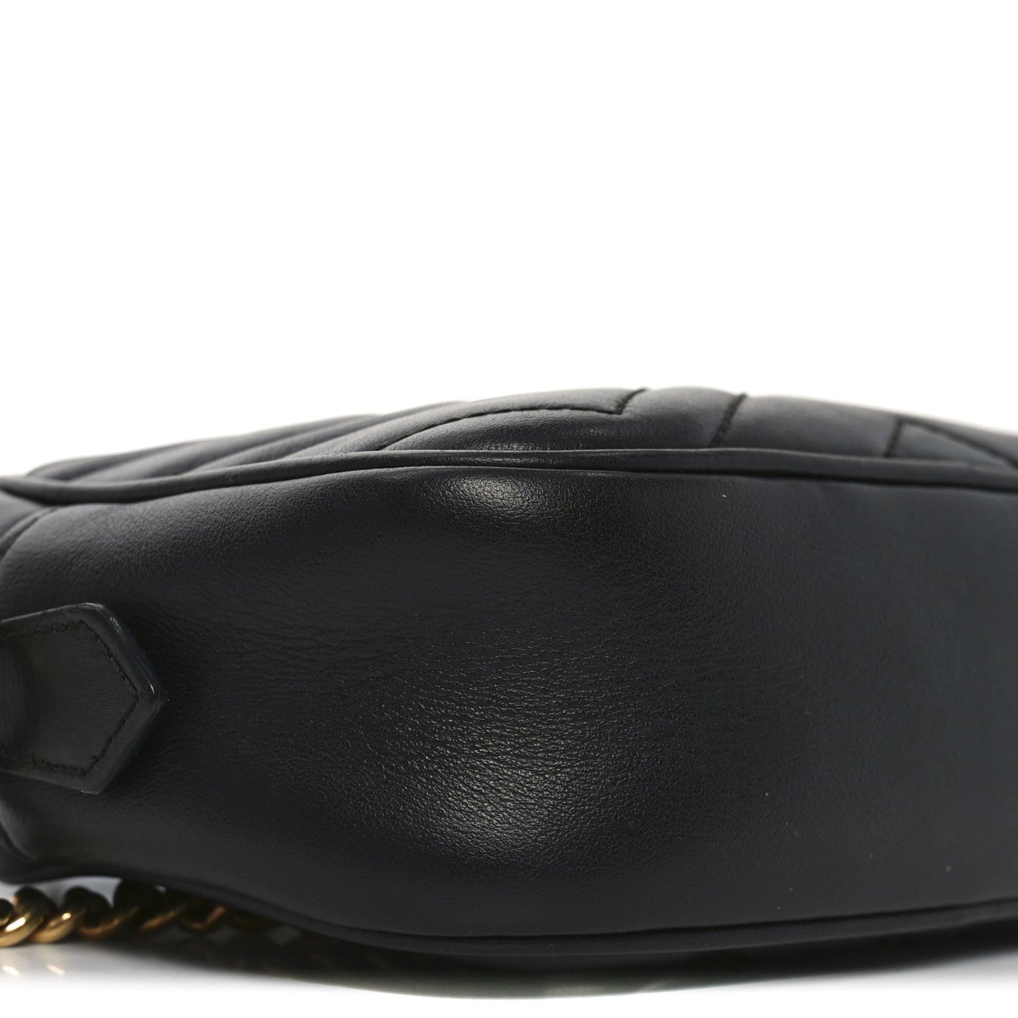 Calfskin Matelasse Mini GG Marmont Chain Shoulder Bag Black