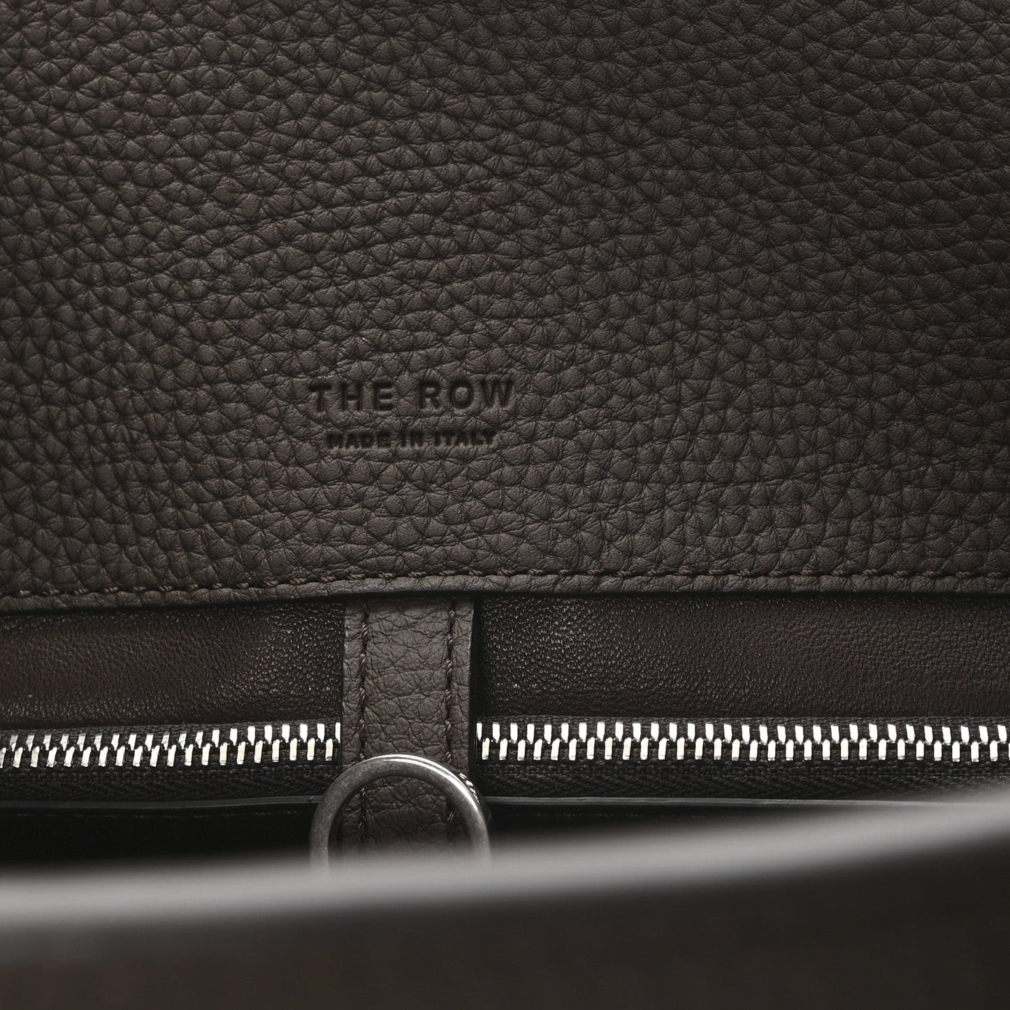 Matte Grained Calfskin Margaux Shoulder 12 Deep Brown