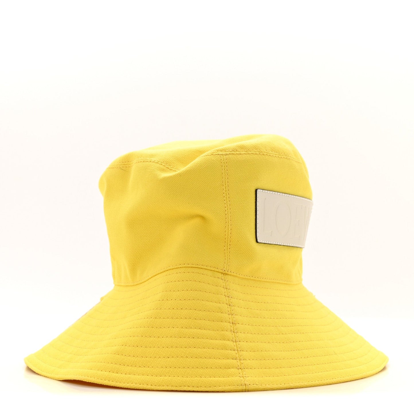 Canvas Calfskin Fisherman Bucket Hat 59 Yellow