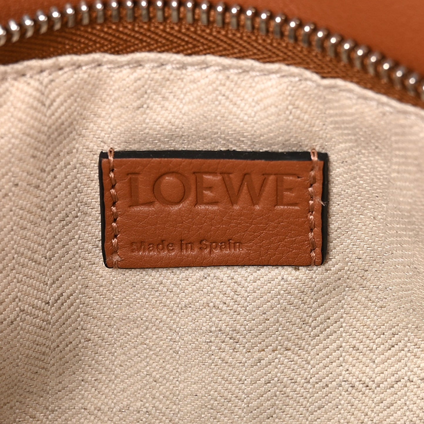 Calfskin Small Puzzle Edge Bag Tan