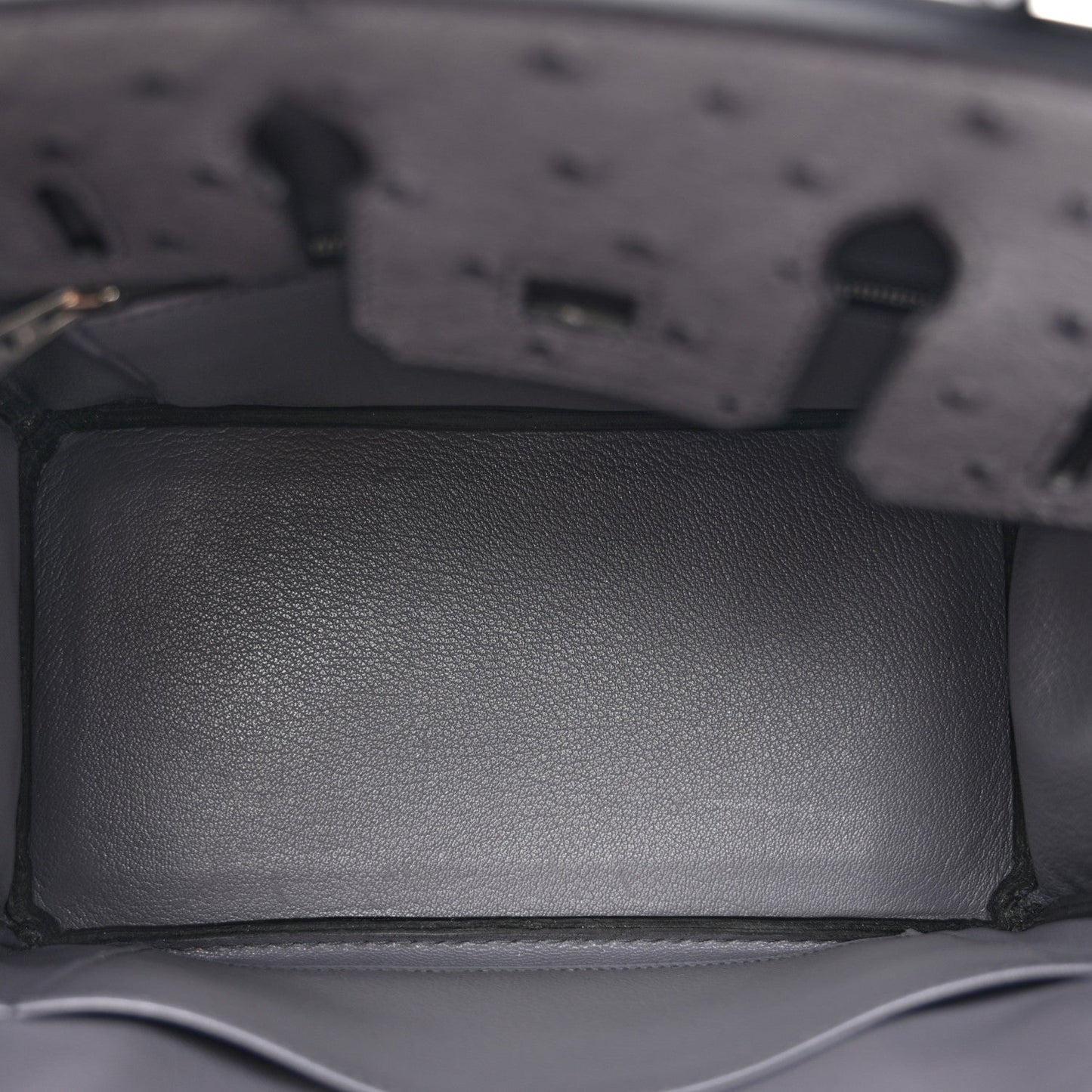 Ostrich Birkin 25 Gris Agate
