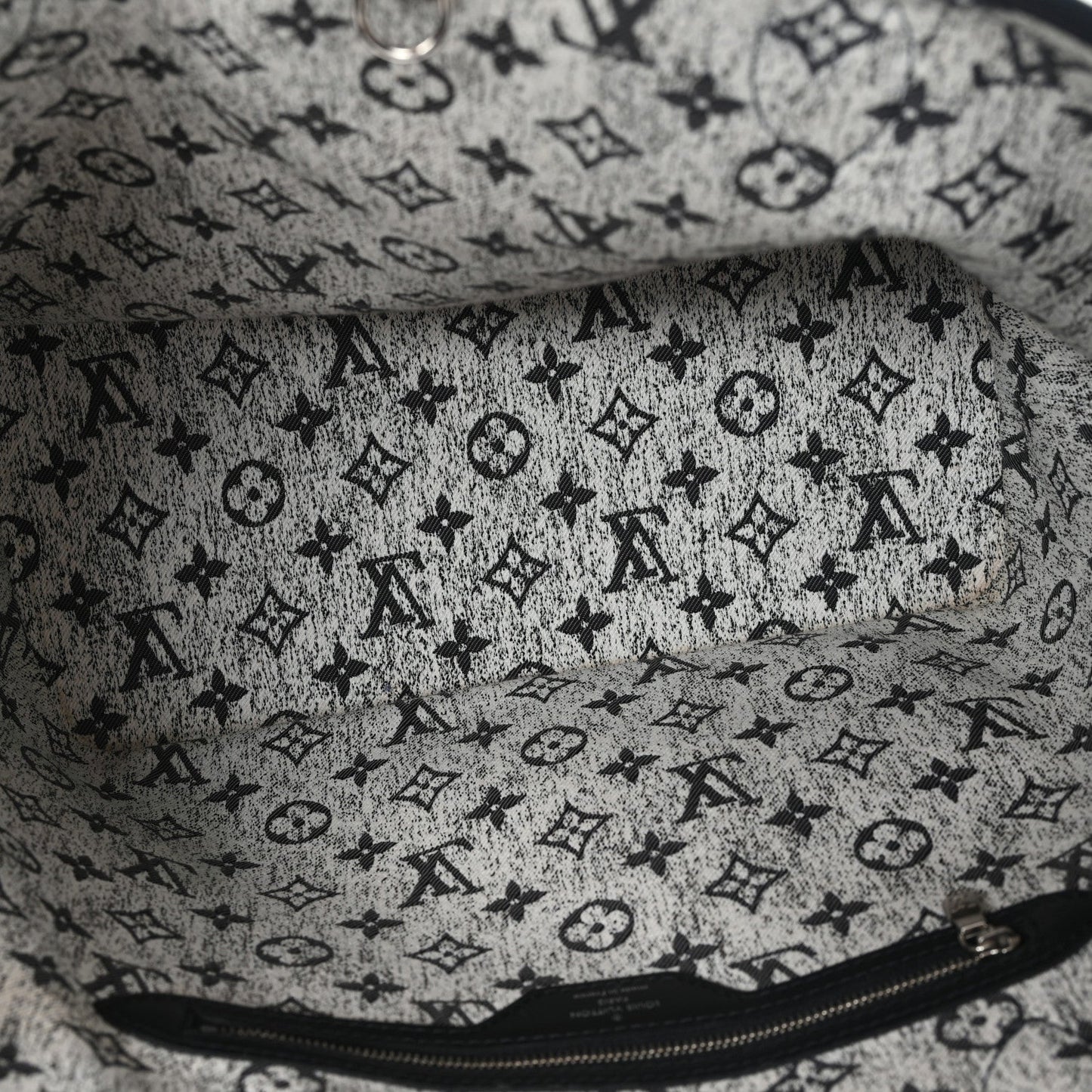 Denim Monogram Jacquard Neverfull MM Grey