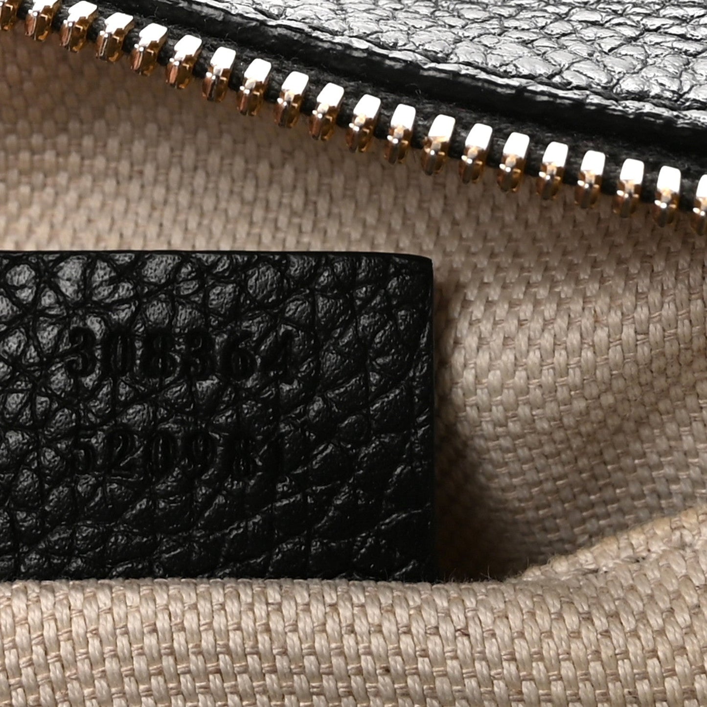 Pebbled Calfskin Small Soho Disco Bag Black