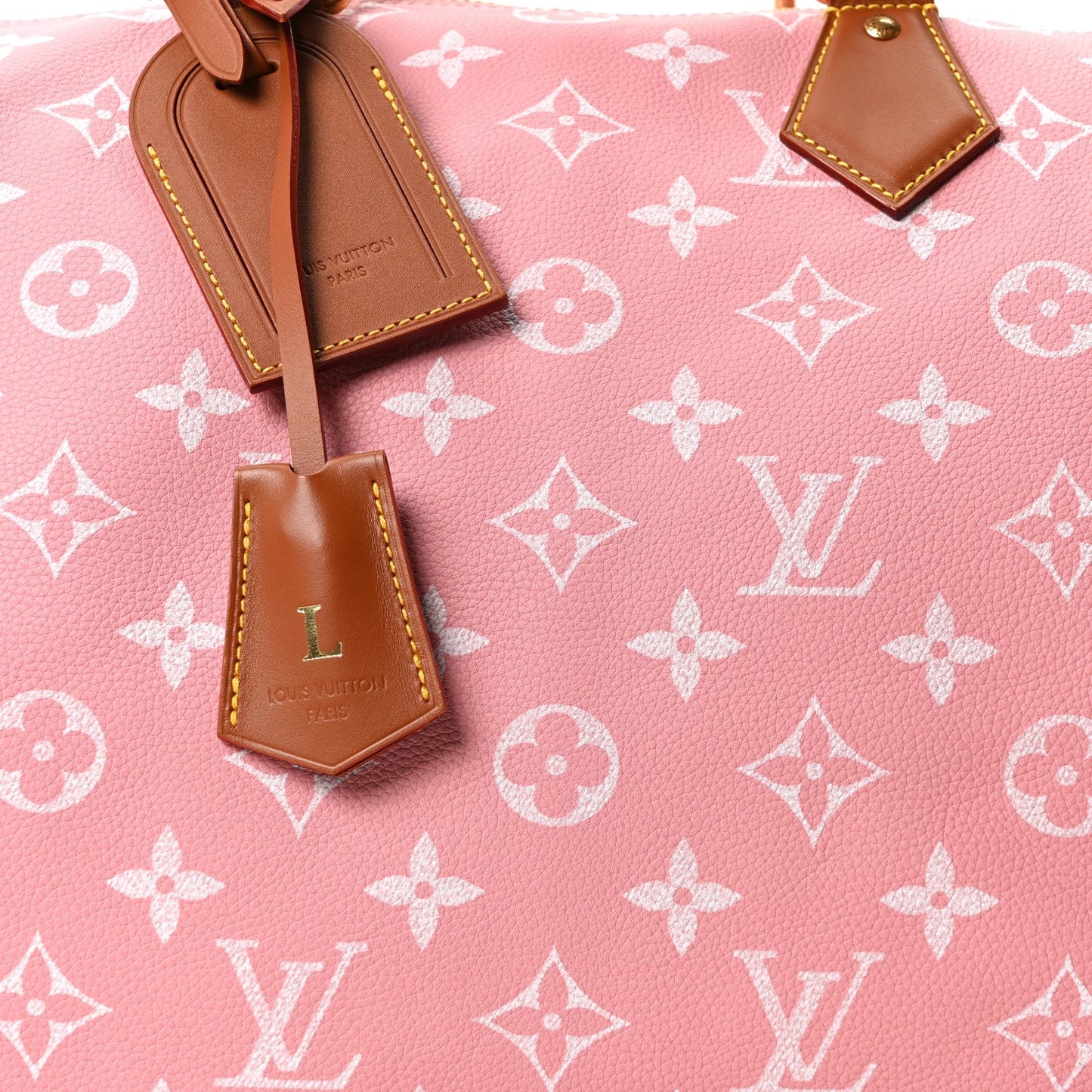 Calfskin Monogram Speedy P9 Bandouliere 40 Pink Sakura