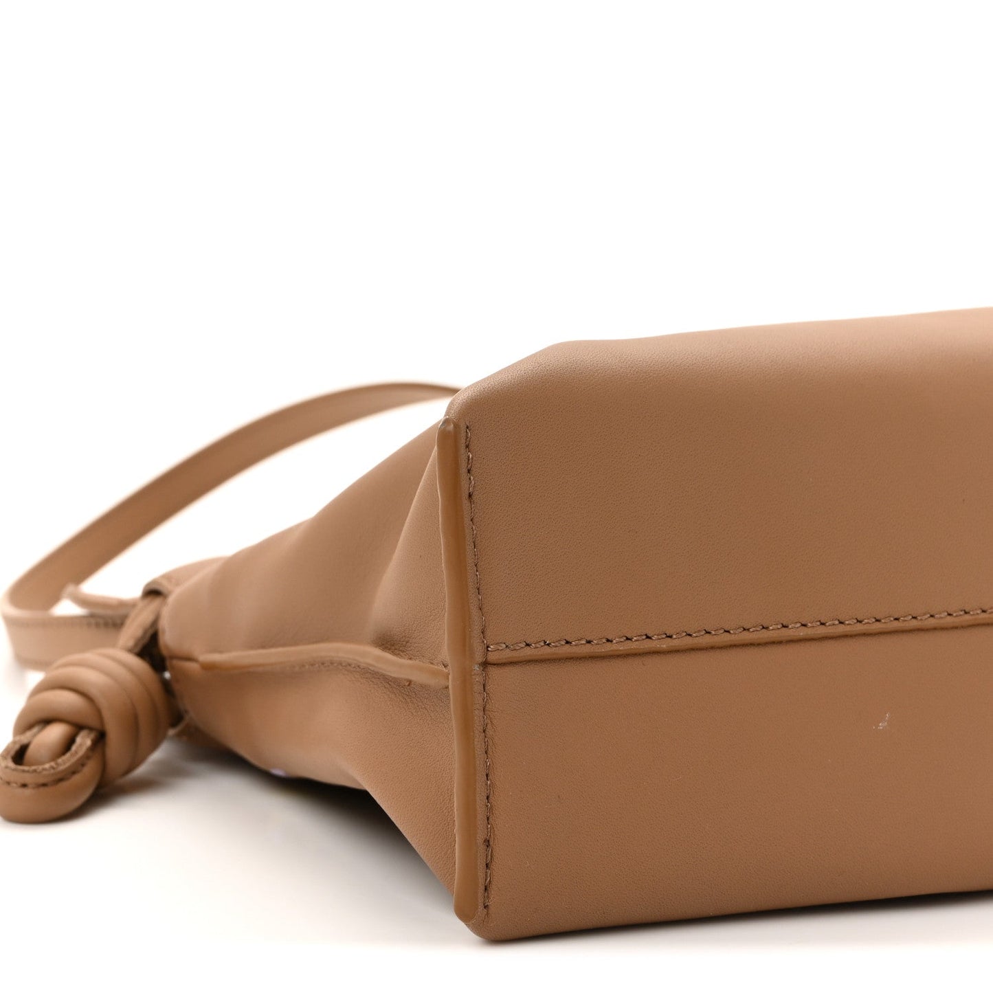 X Louis Wain Smooth Calfskin Futurist Cats Mini Flamenco Knot Clutch Mocha