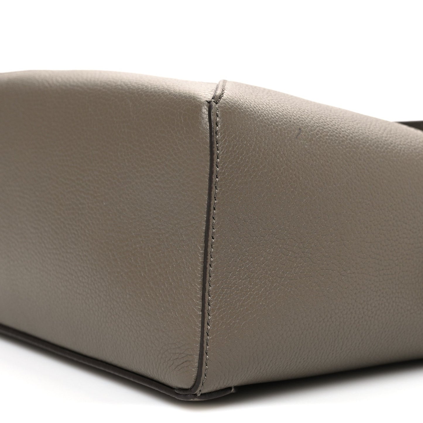 Soft Grained Small Puzzle Edge Bag Taupe
