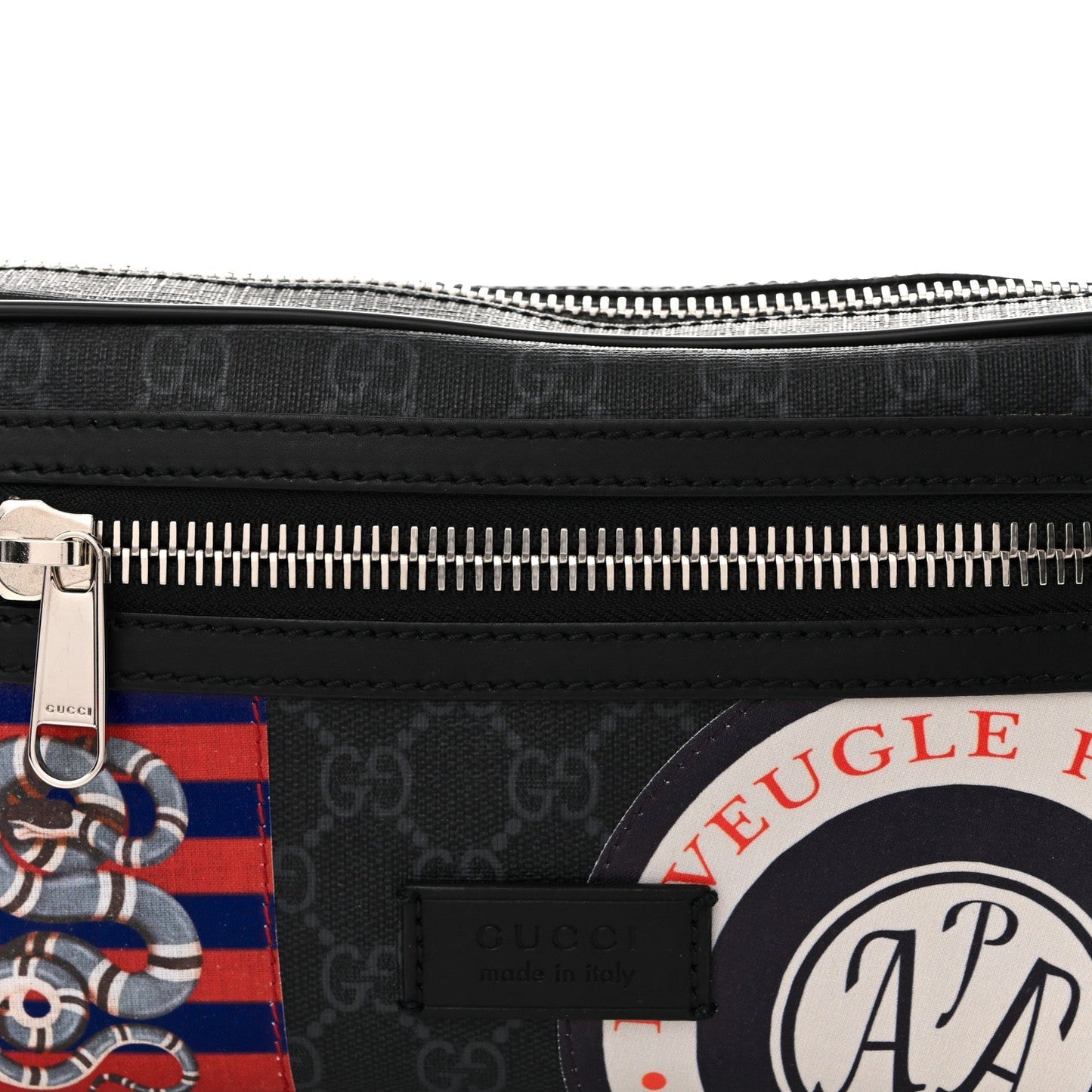 GG Supreme Monogram Night Courrier Belt Bag Black Multicolor