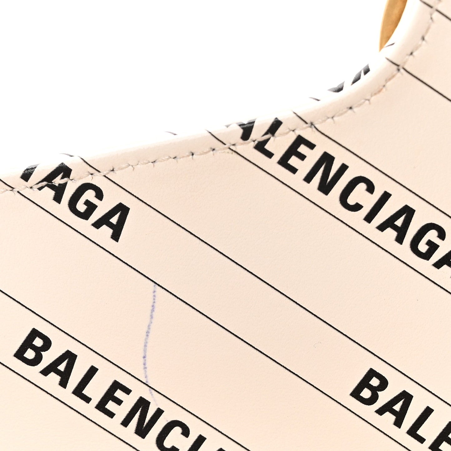 X BALENCIAGA Calfskin Matelasse Logo Print Small GG Marmont Shoulder Bag White