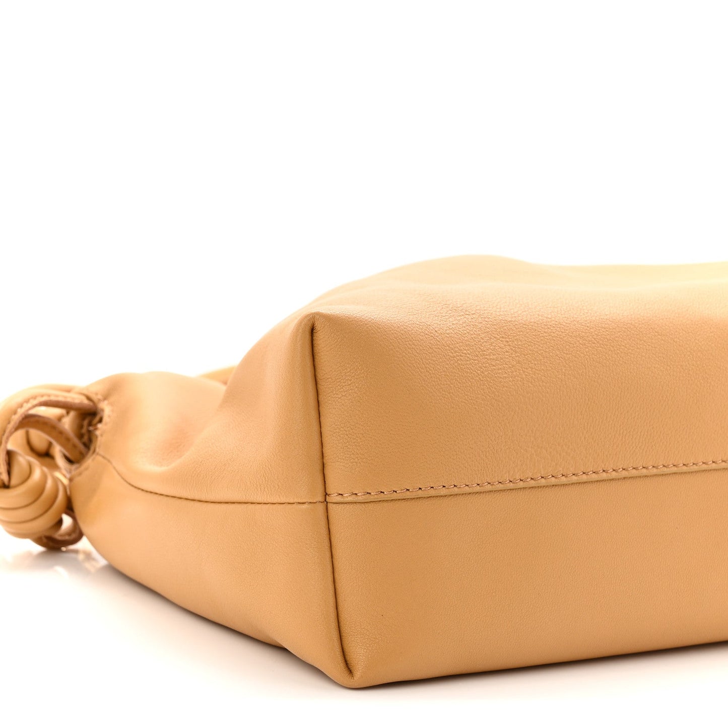 Mellow Nappa Donut Medium Chain Flamenco Knot Clutch Sahara