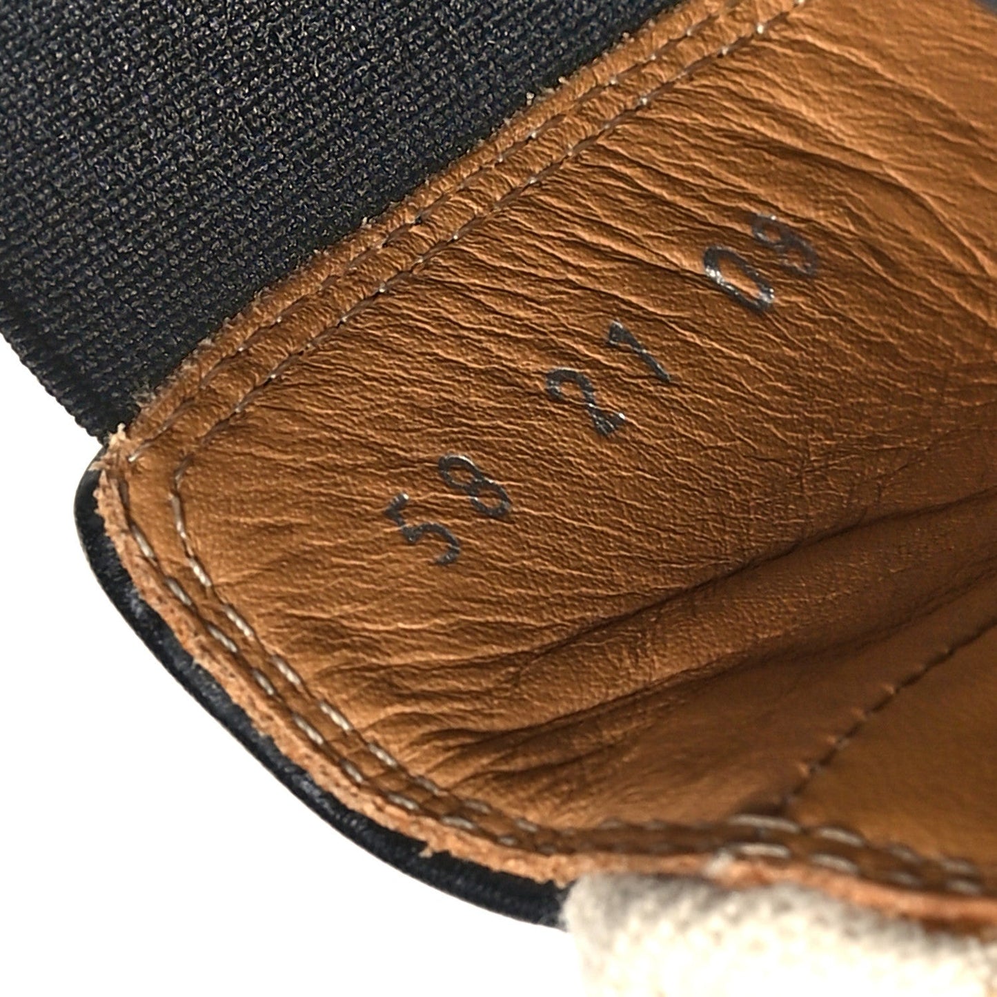 Calfskin Logo Chelsea Mens Boots 38 Black